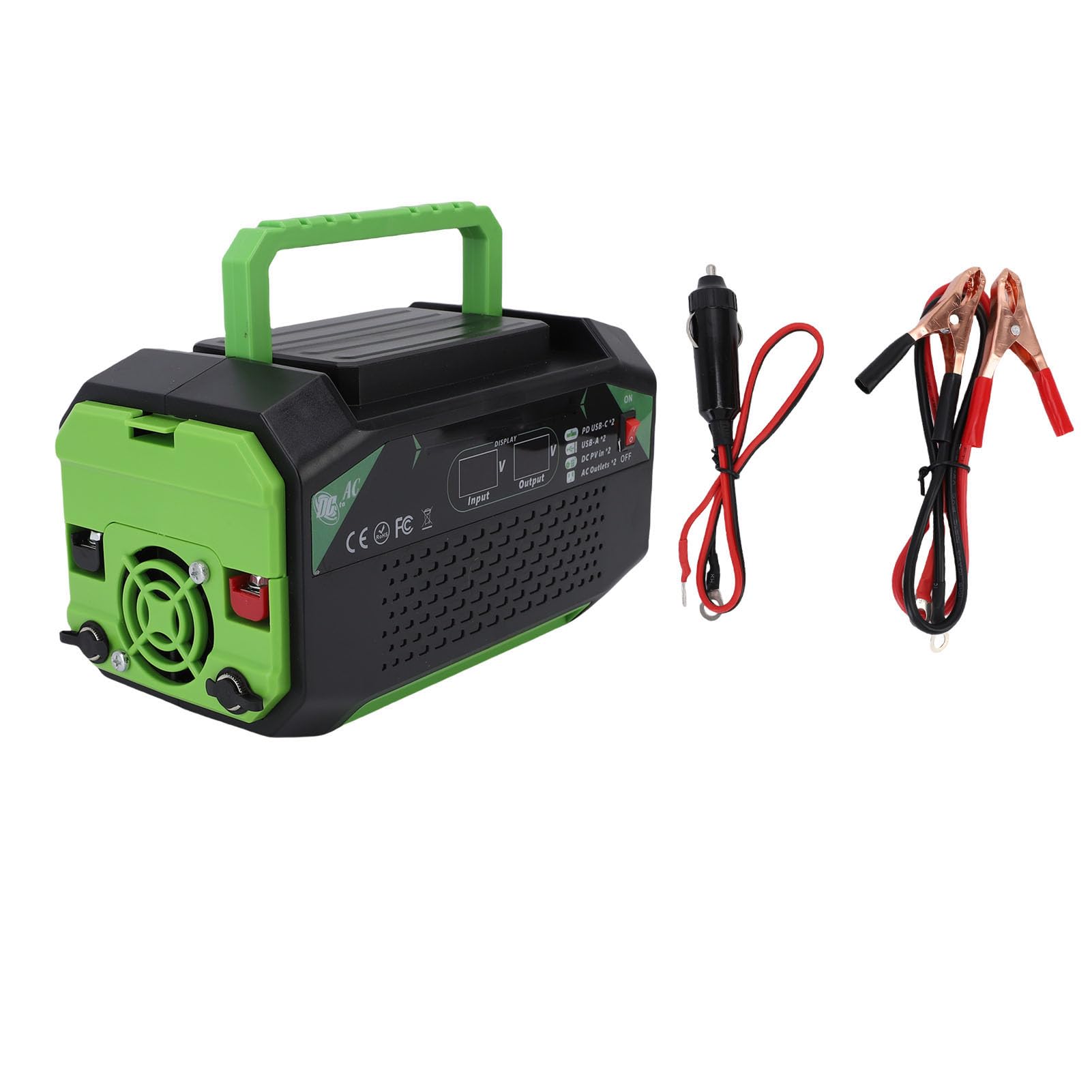 Generic Przetwornica Samochodowa 300 W Kompaktowe Szybkie ładowanie AC 220 V do Podróży Na Zewnątrz Kemping ABS 2 USB 2 Typ C