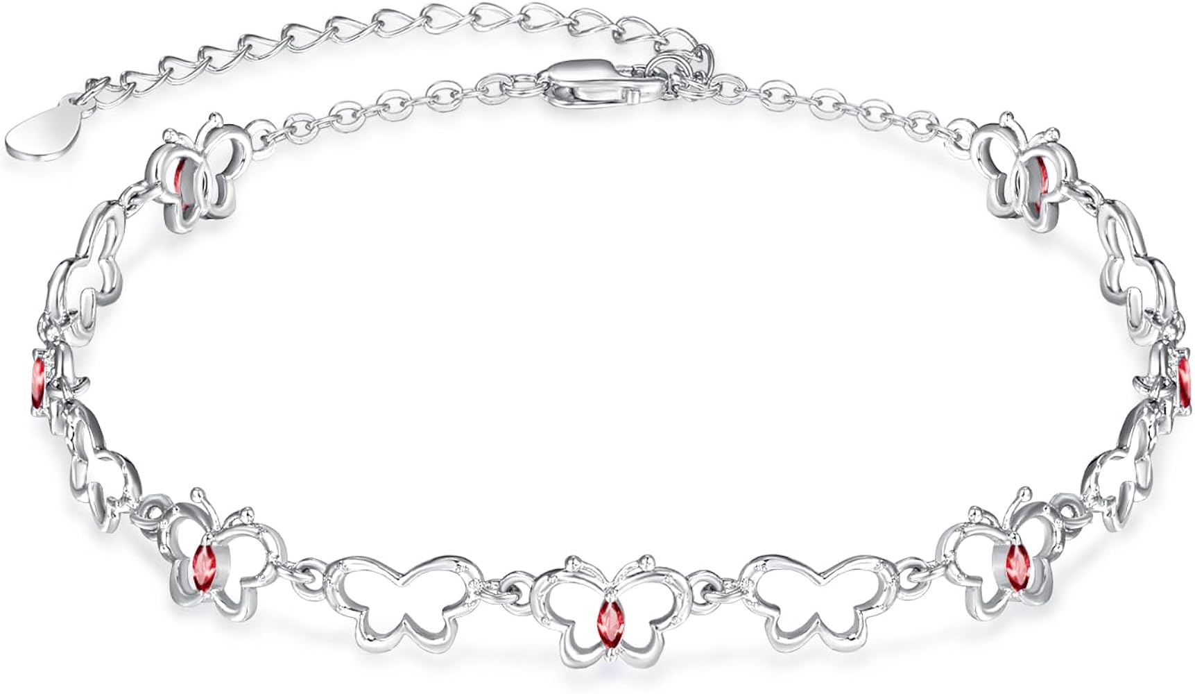 PRAYMOS Bracciale Donna In Argento 925 Con Ciondolo Farfalla Intagliato – Regolabile, Ipoallergenico, Con Panno Per Lucidatura - 3