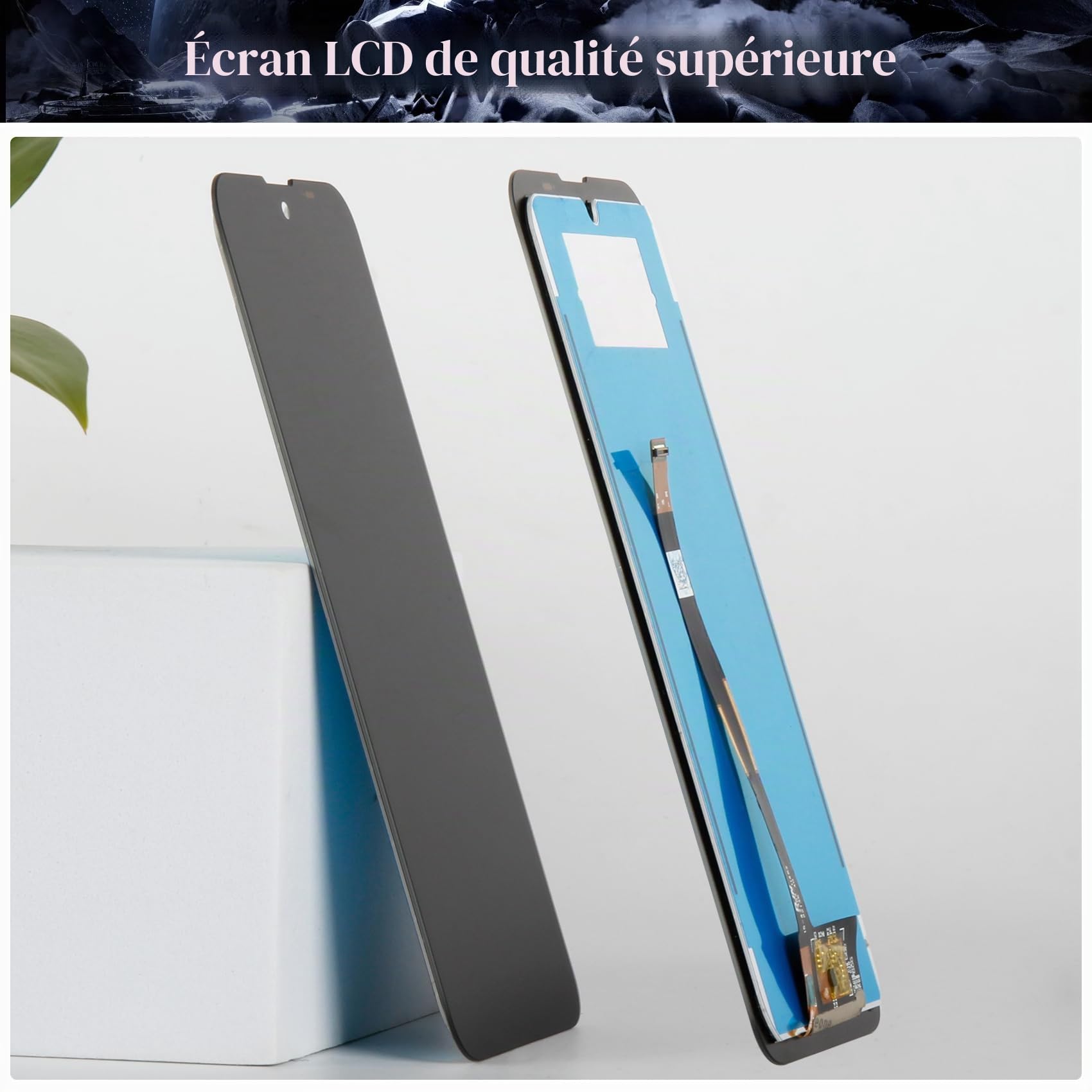 Kit de réparation d'écran LCD pour Blackview BV5300/BV5300 Pro Blackview BV5300 Pro, écran tactile numériseur sans cadre (noir)