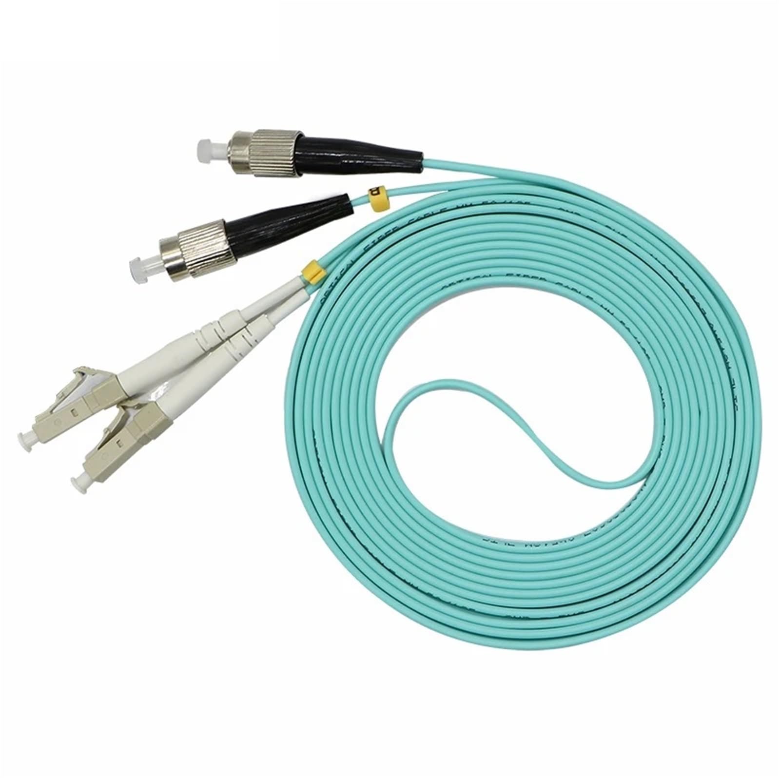 OM4 Câble de raccordement à fibre optique 1-100 m Double Câble 0,2 m 0,5 m LC SC FC ST Câble de raccordement à fibre optique (50 m 1 pièce, LC-LC sans clip)