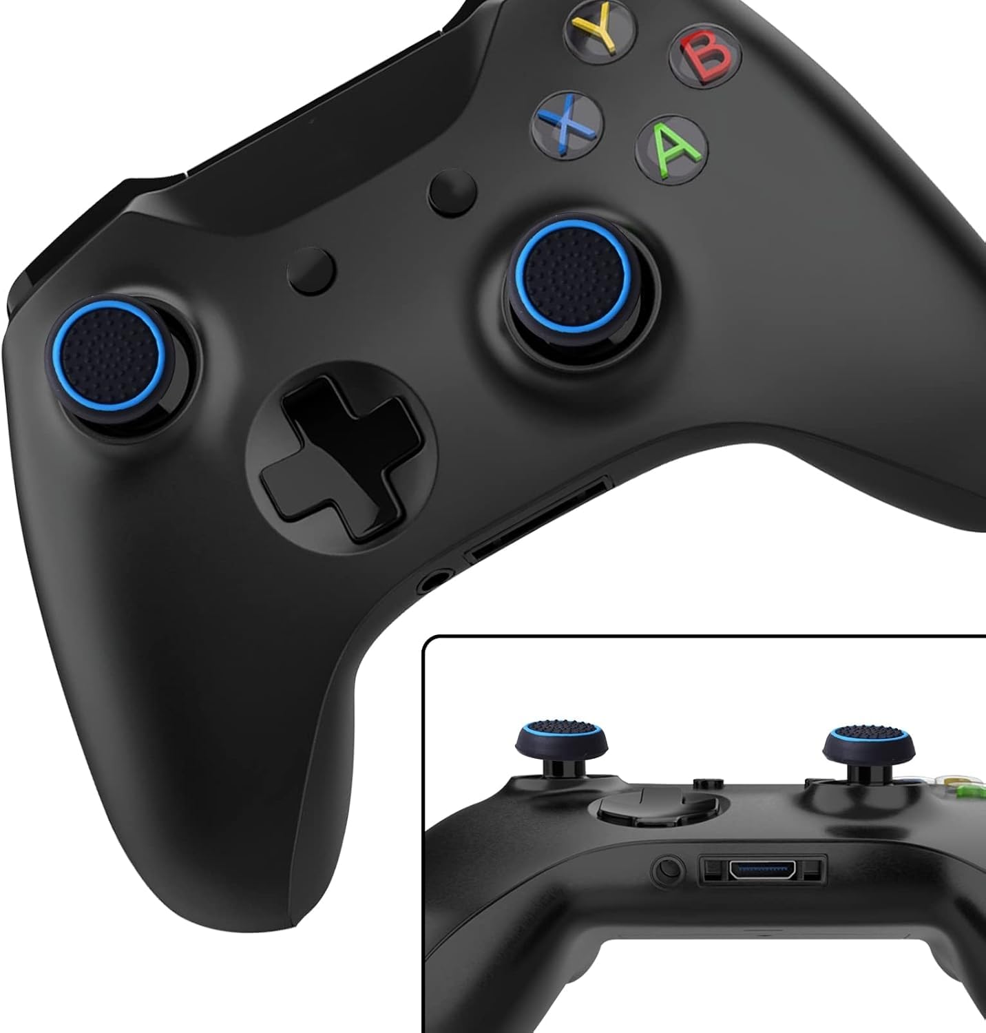 Silikonowe zaślepki na przyciski, osłona ochronna, 20 sztuk uchwytów na joysticki analogowe, akcesoria do kontrolera, nasadki Thumbstick do PS5, PS4, Xbox 360
