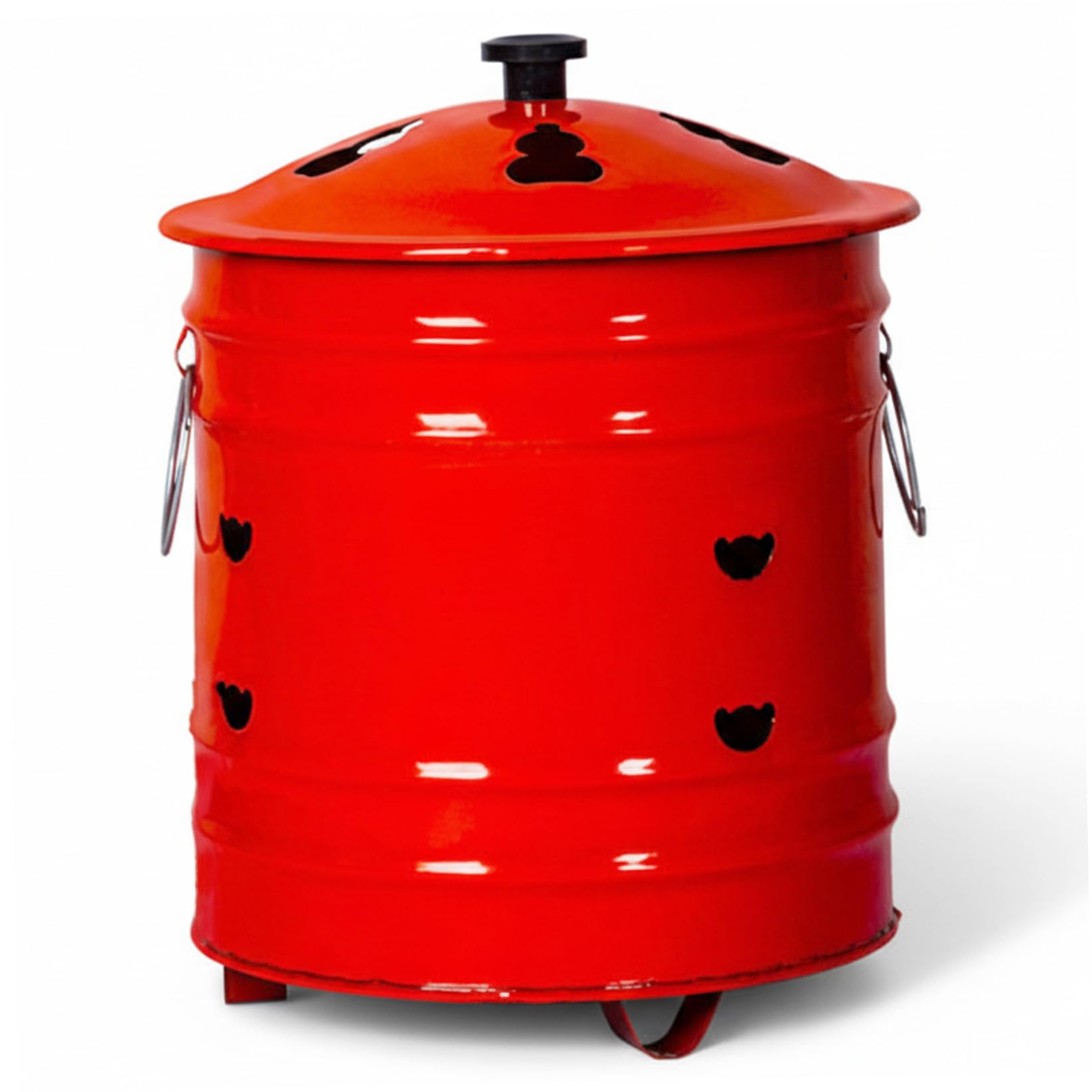 Striegro Burn Can for Paper, Indoor Paper Burner with Lid & Handle, High-Temperature Resistant Burn Barrel for Safe and Clean Ritual Use, 9.4 Inch.