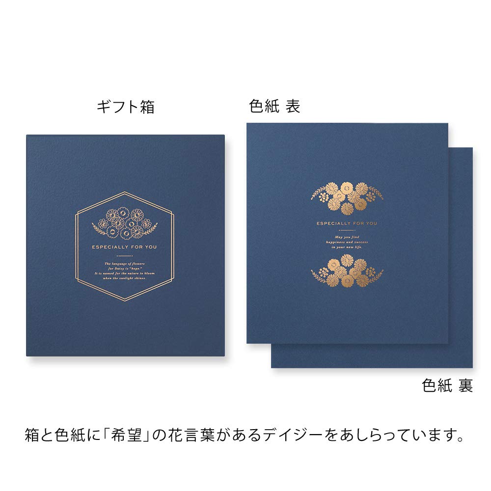 Amazon | ミドリ 色紙 カラー色紙 シール付 箱入 四つ折り 紺