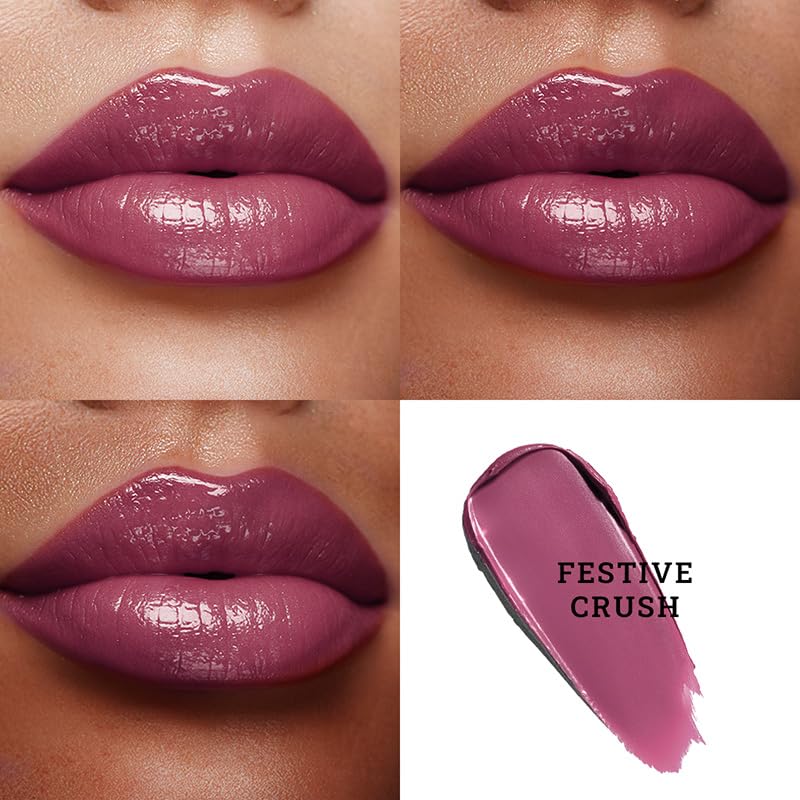 Image of Moisture Shine Satin Lipstick, Transfer-Proof, Festive Crush, 4g | Marula Oil, Moroccan Argan Oil, All-Day Wear, Glossy Shine, Rich Payoff, Ultra-Creamy, Hydrating, Vegan & Paraben Free