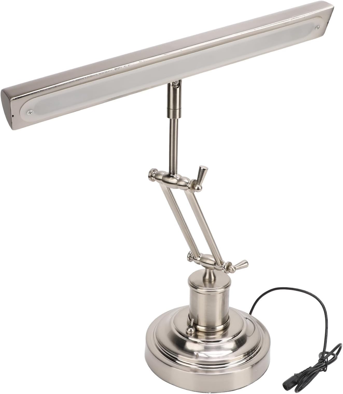 MAIJED Traditional Piano Banker Desk Lamp,LED Piano Lamp with Dimmer, Piano Light Lamp for Upright Piano, Adjustable Leaning Desk Light, 3 Gear Dimming, for Reading, Piano Playing, Night Light
