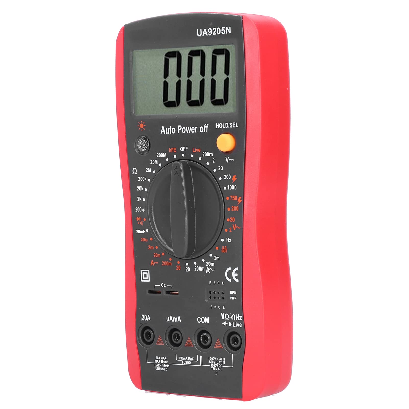 Jauarta Digital Multimeter with 10 Functions, LCD Display, Live Wire Test for Computer Maintenance, Electronics, Household Inspection