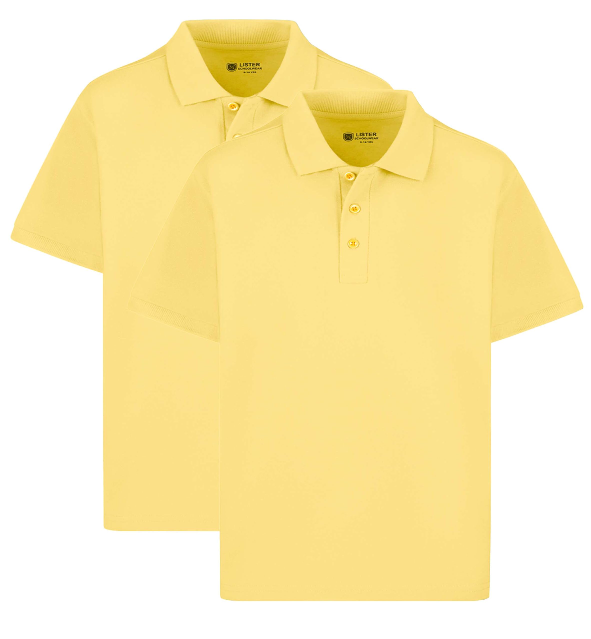 2 Pack Boys Plain 100% Cotton Ages 3-16y Polo Shirts Children School T-Shirt Uniform Summer — view 16