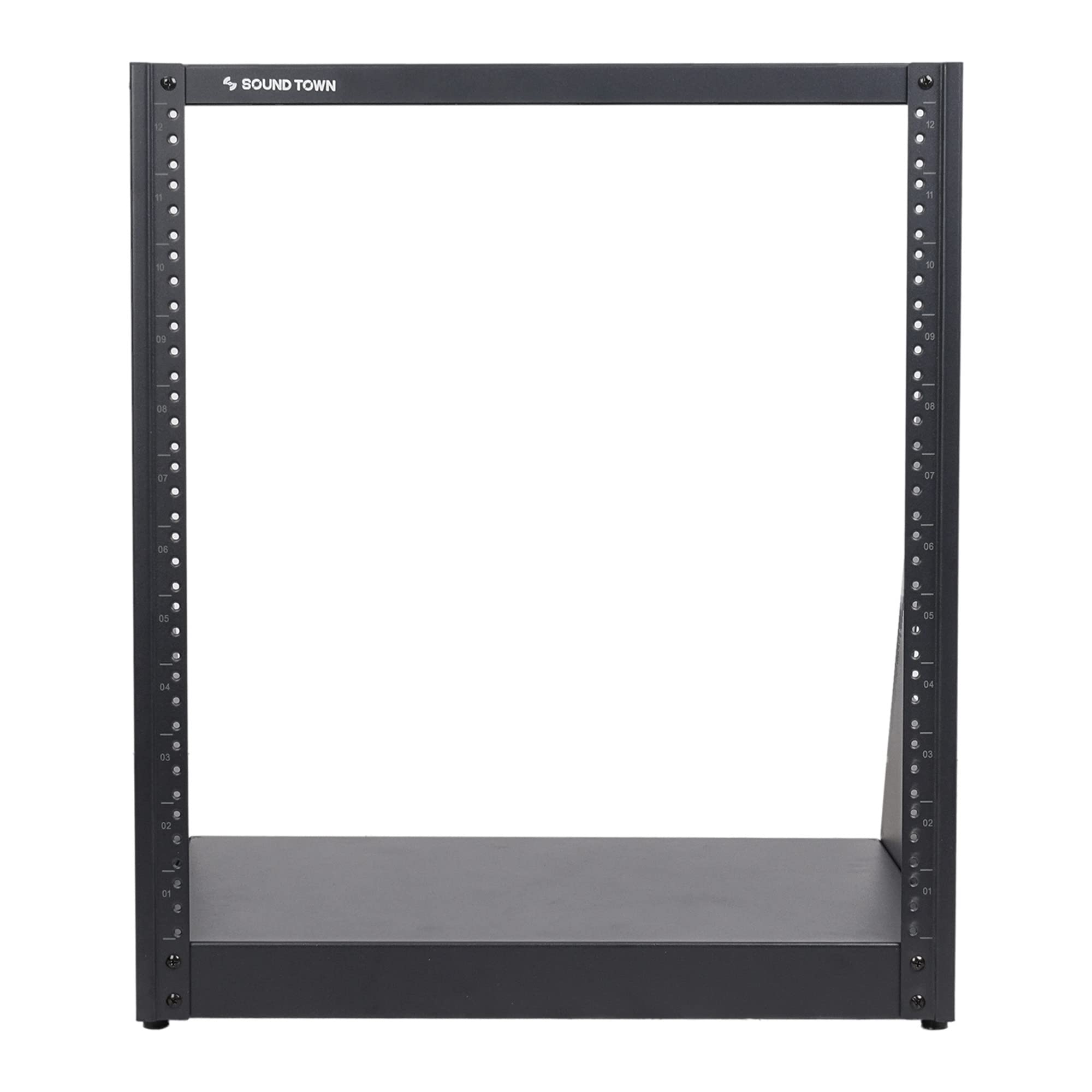 Sound Town Rack a telaio aperto 12U a 2 posti, per audio/video, switch di rete, server, sistemi UPS (ST2PF-12HD)