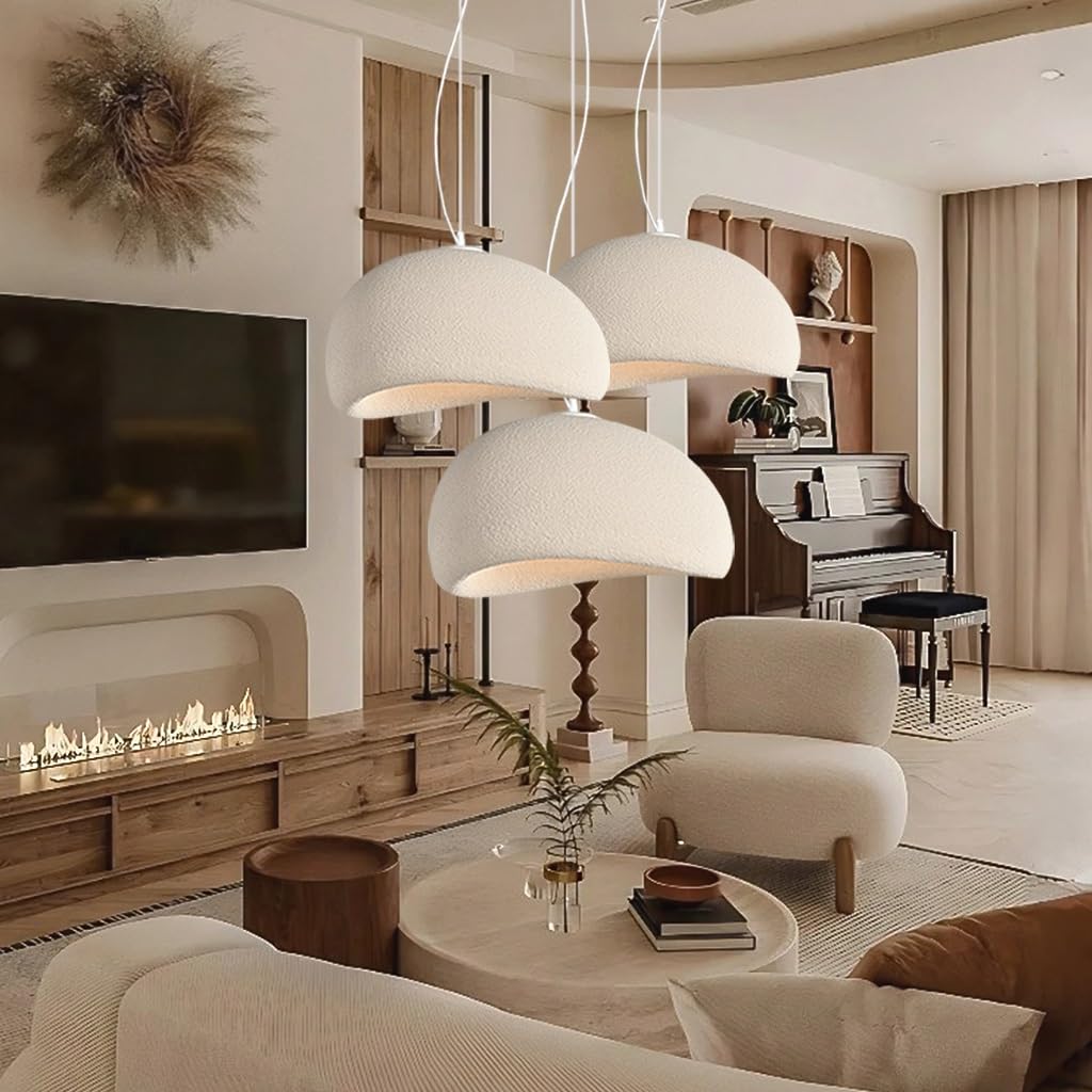 Nowoczesna Lampa Wisząca Do Salonu E27 Brązowa Żyrandol Japoński Lampy Sufitowe Styl Wabi-sabi Kształt Gniazda Ptasiego Stojak Oświetleniowy Wyspy Kuchennej Lampa Wisząca Stołu Jadalnego(A,60)
