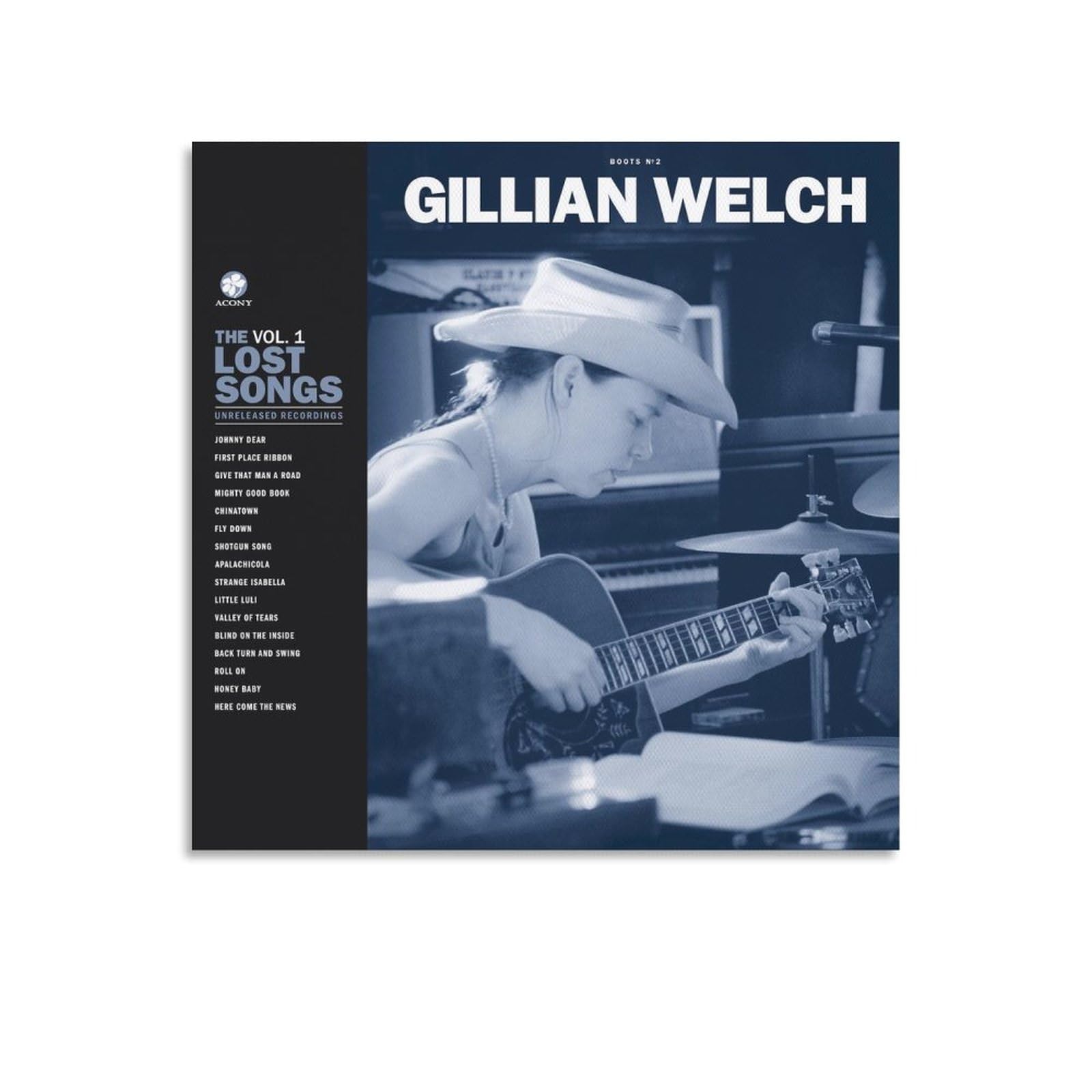 HRTLSS Gillian Welch Boots No. 2 The Lost Songs, Vol. 1 Canvas Poster Bedroom Decor Sports Landscape Office Room Decor Gift Unframe-style12x12inch(30x30cm)