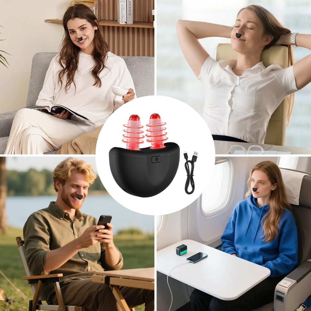 Rotlicht-Nasentherapie-Instrument,Rotlicht Nasaltherapiegerät,Nasenfrei Sinus Licht,Infrarottherapie Förderung Respirelief Rotlichttherapie der Natürlichen Atmung und Linderung Von