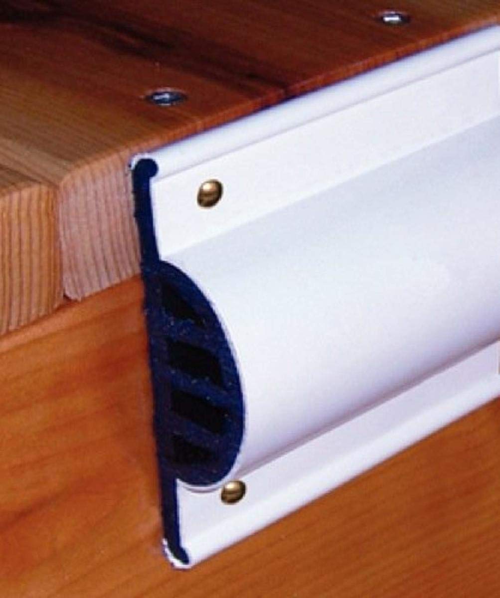 TaylorMadeCommercial Grade Double Molded Dock Edging White Side Gard, 10' Coil – Dock guard with heavy wall sections – Commercial grade double molded material – 2020108540