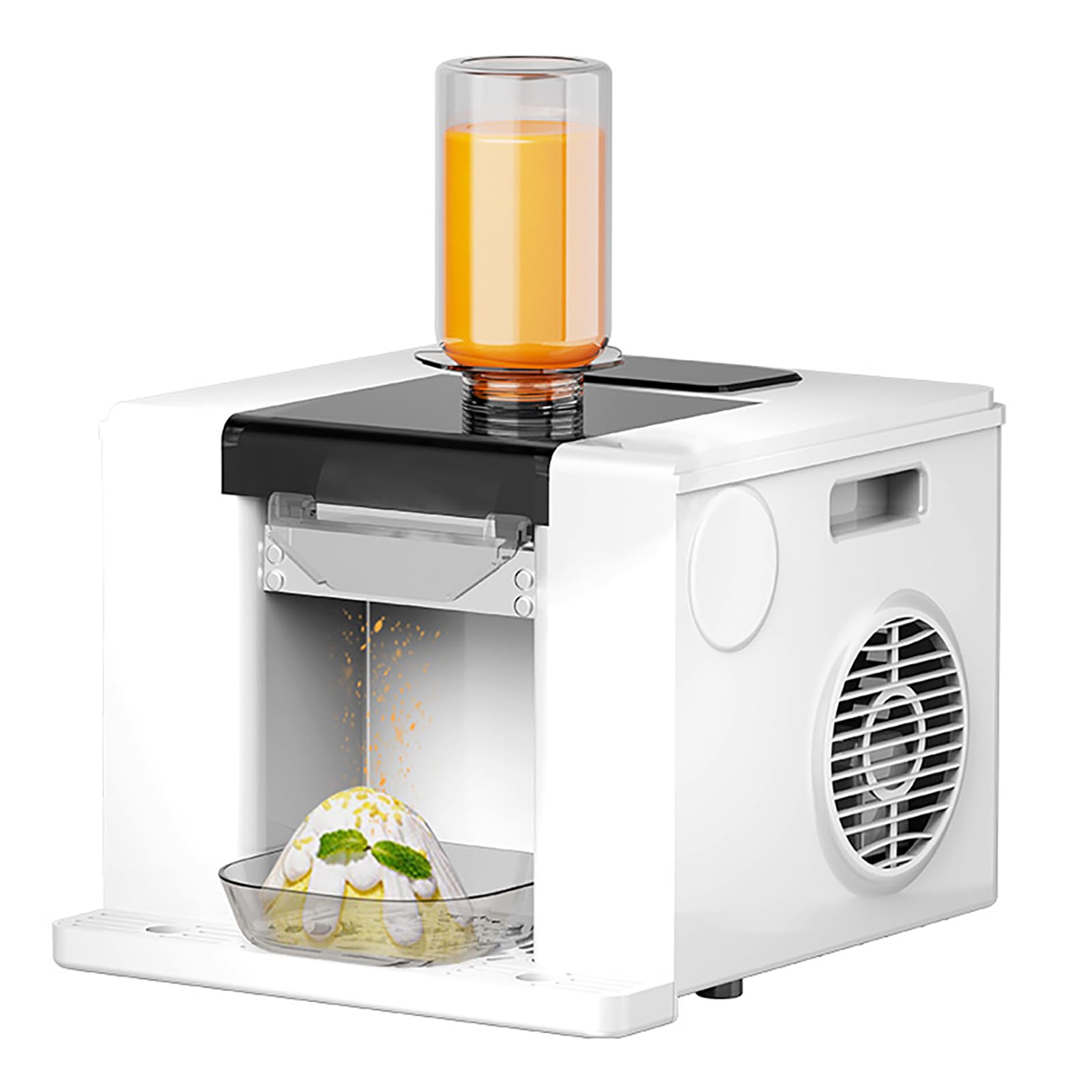 WLSYX Commercial Ice Shaver, Snowflake Ice Maker Machine, 60kg/24h And 280w Fast Cooling, 304 Stainless Steel Core Parts And 750ml Tank, For Snack Bar, Ice Cream Shop, Food Truck, white