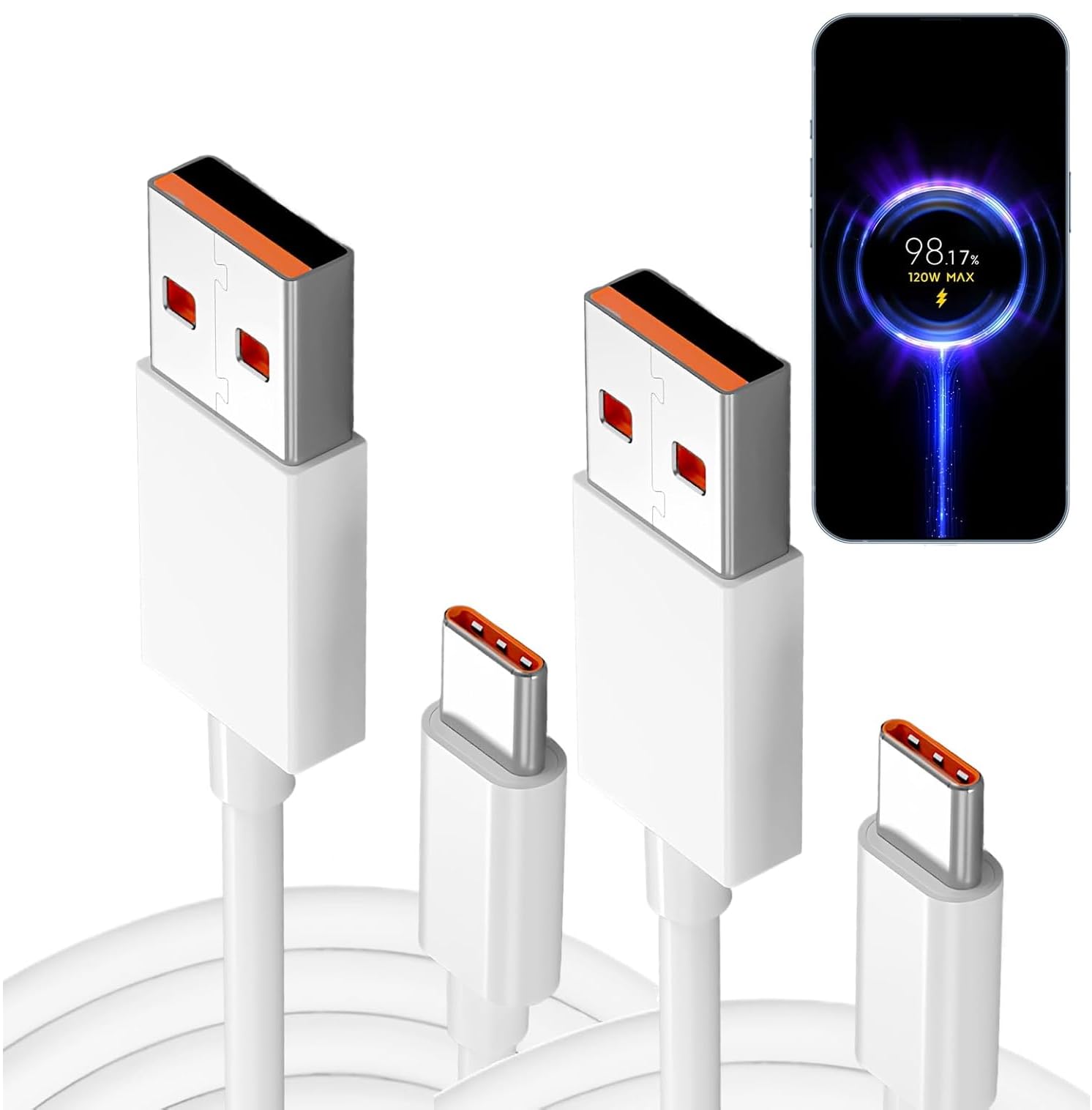 Cavo Turbo Charge 120W Per Xiaomi - Cavo USB C 6A Ricarica Rapida Per Mi, Redmi, POCO E Black Shark - Foto 8