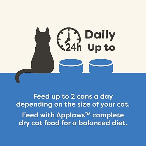 Miniatura 5 de Applaws Wet Cat Food, paquete de 24, alimento húmedo enlatado de ingredientes limitados, atún y salmón en caldo, 24 latas de 2.47 onzas