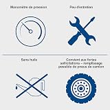 Scheppach Compresseur vertical portatif HC51V – Moteur puissant 1500 W – Sans huile – Cuve de 50 L – 10 bar – aspiration 220 L/min – Tuyau de 8 m + 13 accessoires inclus - 5