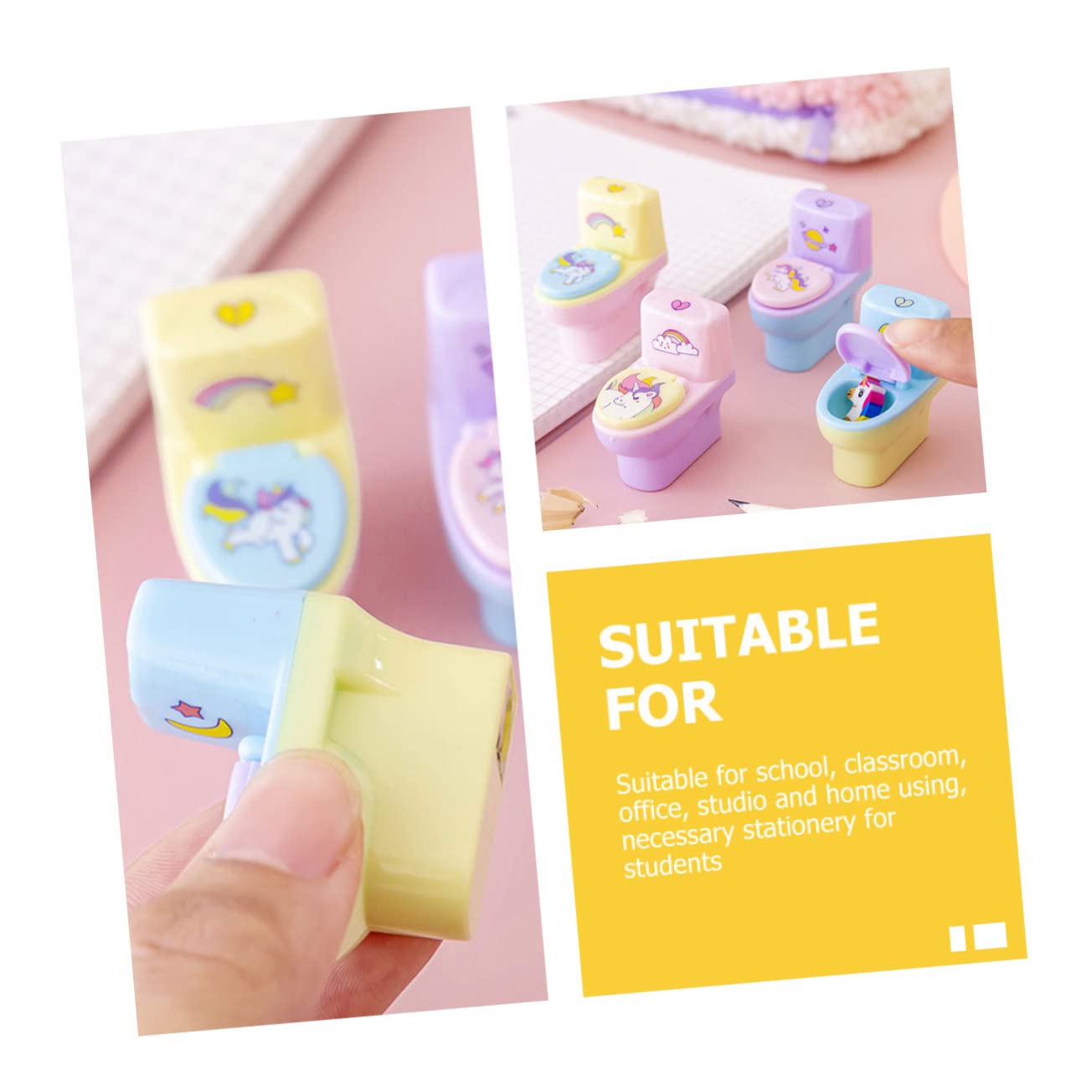 Tofficu 5 Ensembles Taille-crayon Pour Enfants Manuel Classe Taille Crayon Des Crayons Portable Bureautique Accessoires Ecole Petits Aiguiseurs Taille-crayon À Main Plastique 12 Pièces * 5