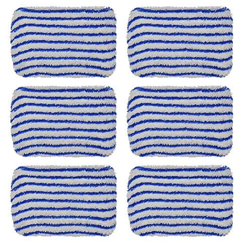 6 Lot de Lingettes en Microfibre Compatibles avec ROWENTA Aspirateurs Balais Vapeur STEAM POWER et NETTOYEUR VAPEUR AVEC FIL STEAM POWER ALL FLOORS, ZR006501, Bleu Cover