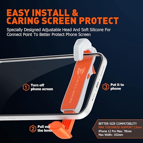 Miniatura 6 de BIGBIG WON Mobile Gaming Triggers, Mobile Game Controllers Plug and Play for iOS and Android Phone 4.7-6.5 inches Game Trigger for PUBGFortniteCOD