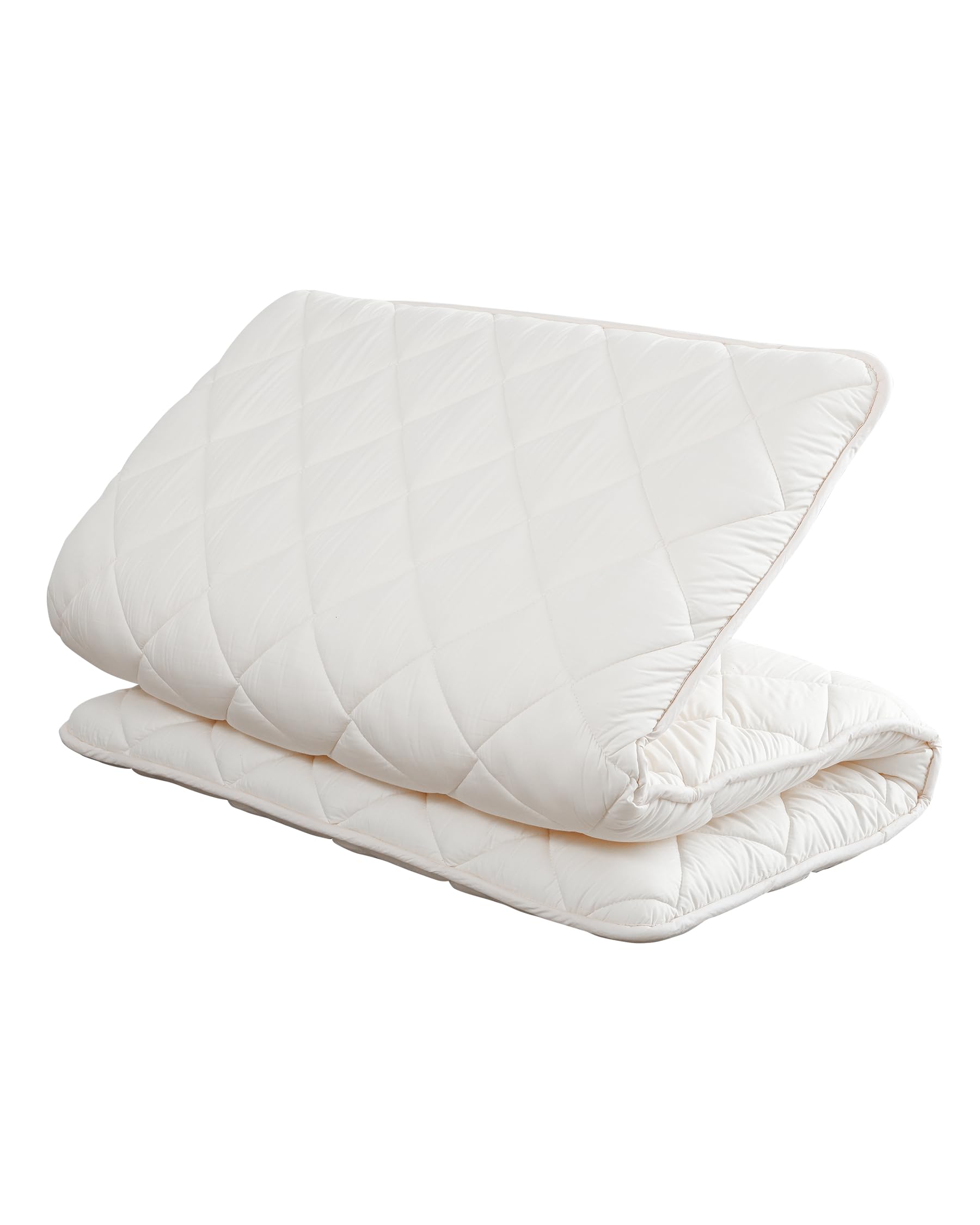 FULI Premium Japanese Futon Bed, Foldable Floor Bed, Foam Core, Twin, White