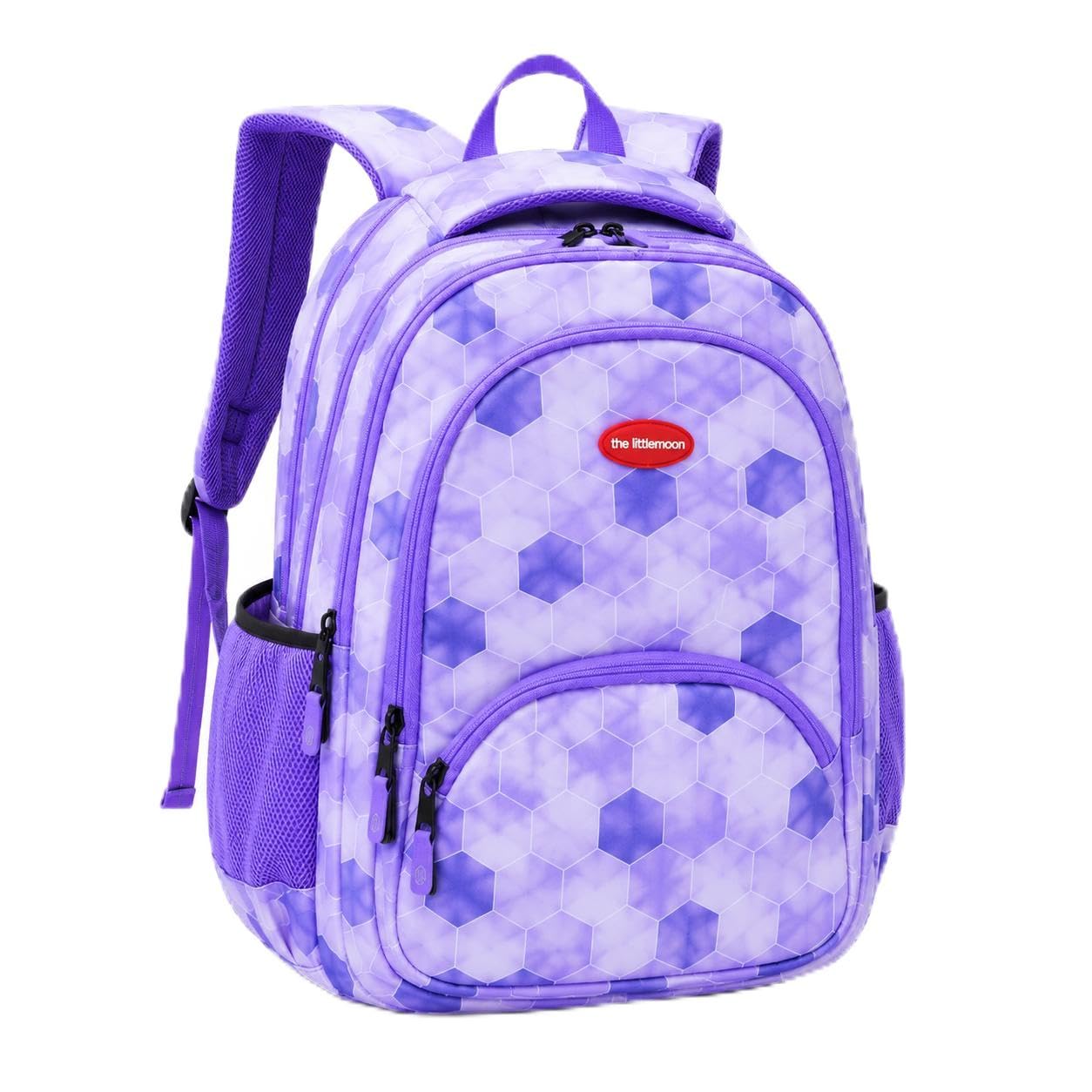 School Backpack for Girls | Purple Printed Water Resistant Bag | Durable, Lightweight, Multi-Compartment Use Class 5-12 School Bag for Boys Girls Man Woman | Laptop Bagpack-image-3