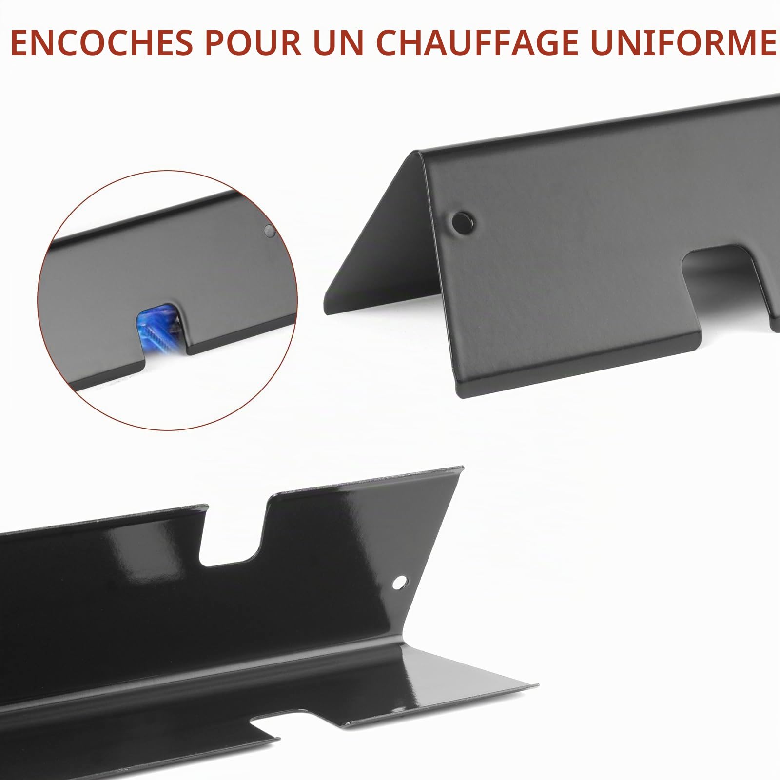 67046 Bars de flavorizer pour Weber Spirit 300 & GS4 Spirit II 300 Series, Spirit E/S 310 320 330 (avec bouton de commande avant), 7636 Pièces de rechange mises à jour pour barbecue Weber 69797