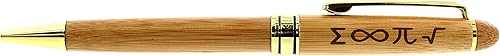 ThisWear Regalos de matemáticas para mujeres y hombres, símbolos matemáticos, bolígrafo grabado, regalo para matemáticos, bolígrafo de tinta de