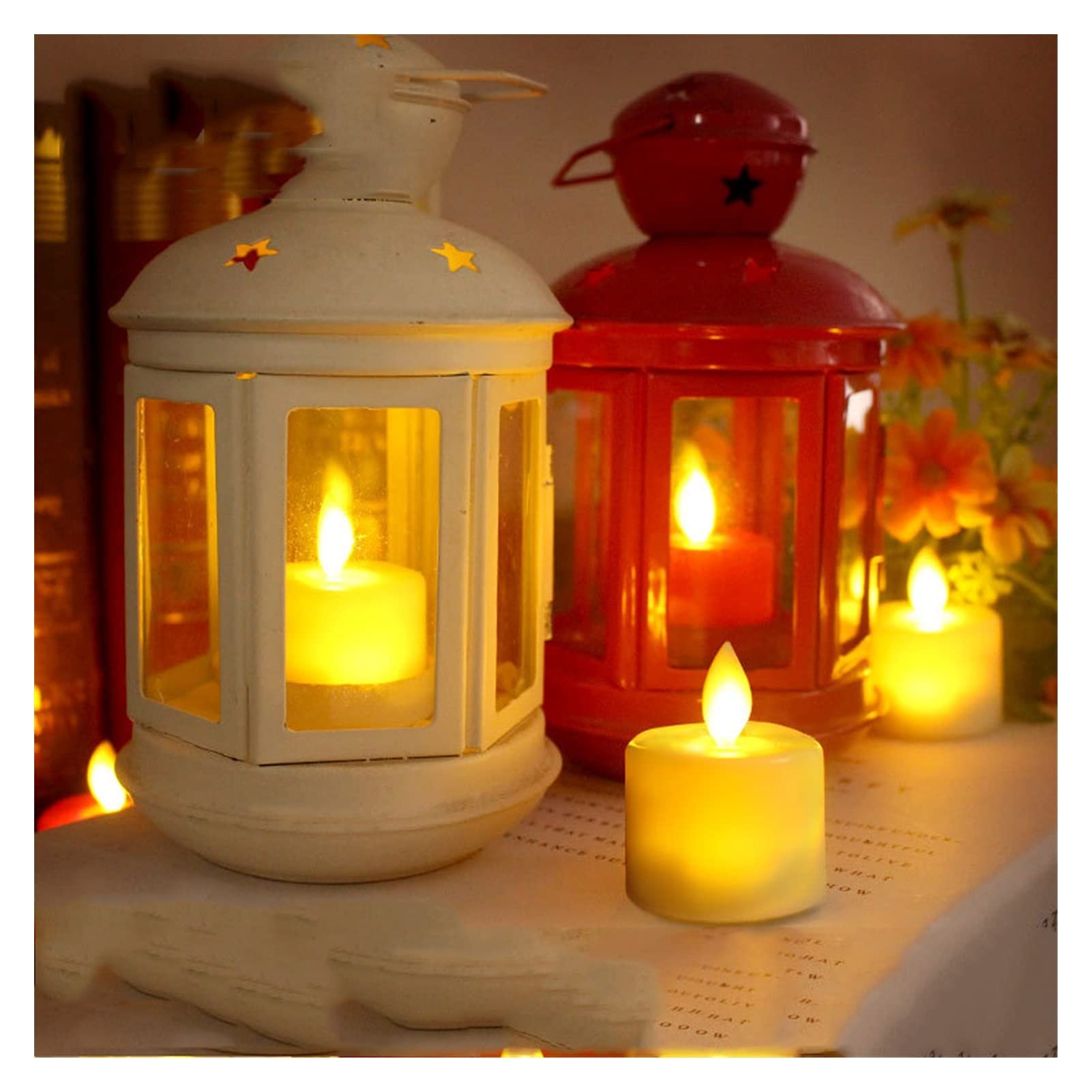 Retisee 2 Candele LED Senza Fiamma Viola Glitterate - 8,9x12,7 Cm Con Telecomando - Perfette Per Halloween, Natale, Matrimonio, Atmosfera Romantica