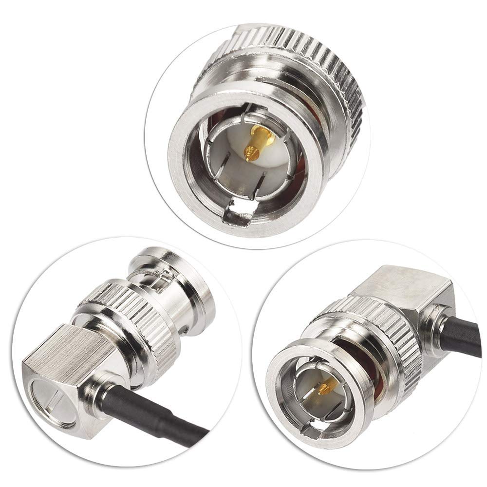 Superbat Thin BNC Male to Male (Both Right Angle) RG179 Cable 1m Short HD 3G SDI Video Cable 75ohm for Blackmagic Camera SDI Converter CCTV Monitor Audio Video System Supports 3G-SDI/HD-SDI/4K/8K - Image 4