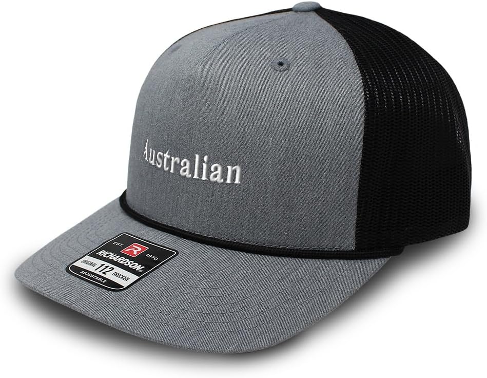 Custom Trucker Mesh Cap Hat Australian Aussie Down Under 5 Panel Hat Trucker Hats for Men & Women Cotton