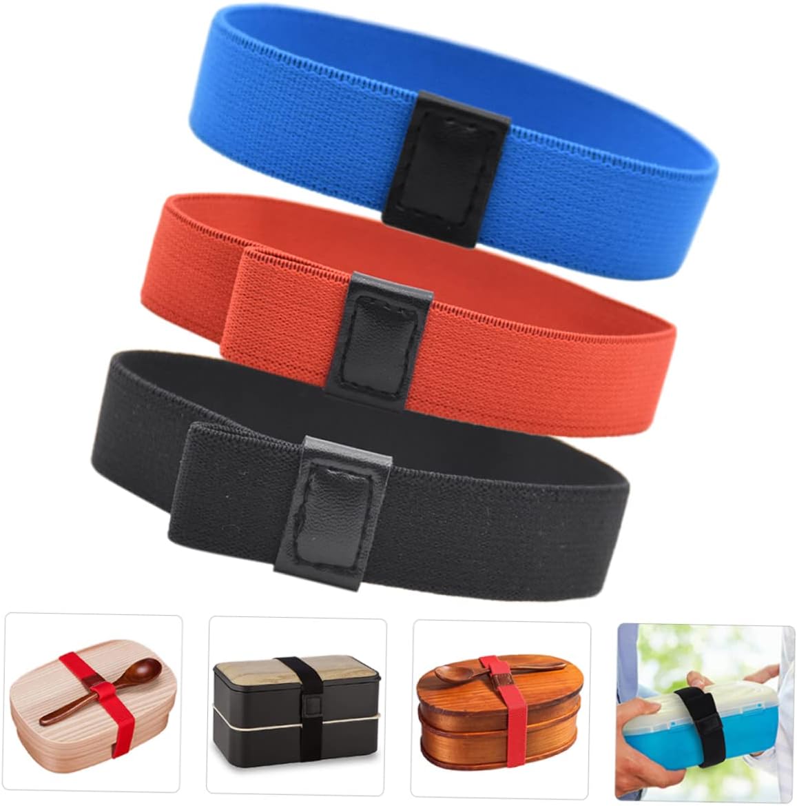 Gatuida 6pcs Lunch Box Elastic Bands Fixing Straps for High Elastic Design Compact for Easy Storage for Home and School Lunches