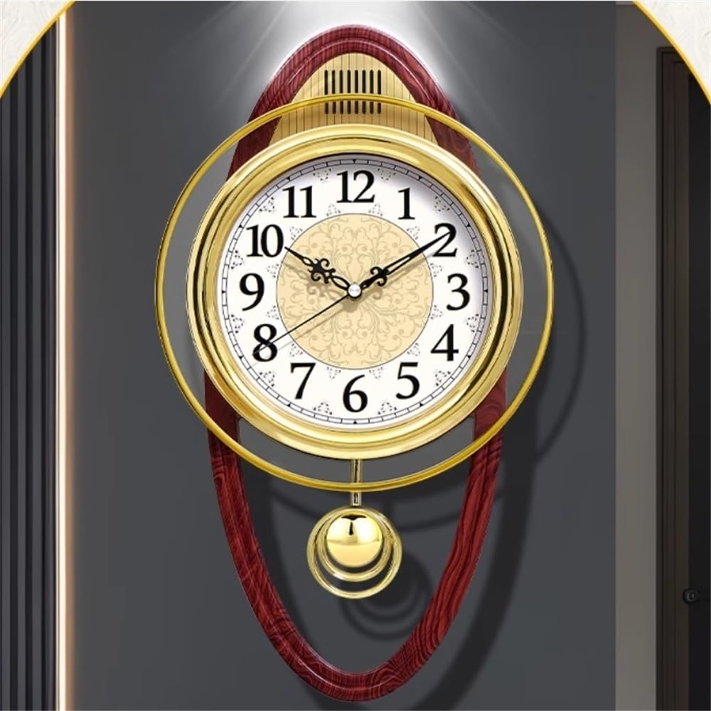 Orologio da parete silenzioso al quarzo per soggiorno, design retrò decorativo, stile europeo, semplice ed elegante, decorazione per la casa, ideale per camera da letto e soggiorno
