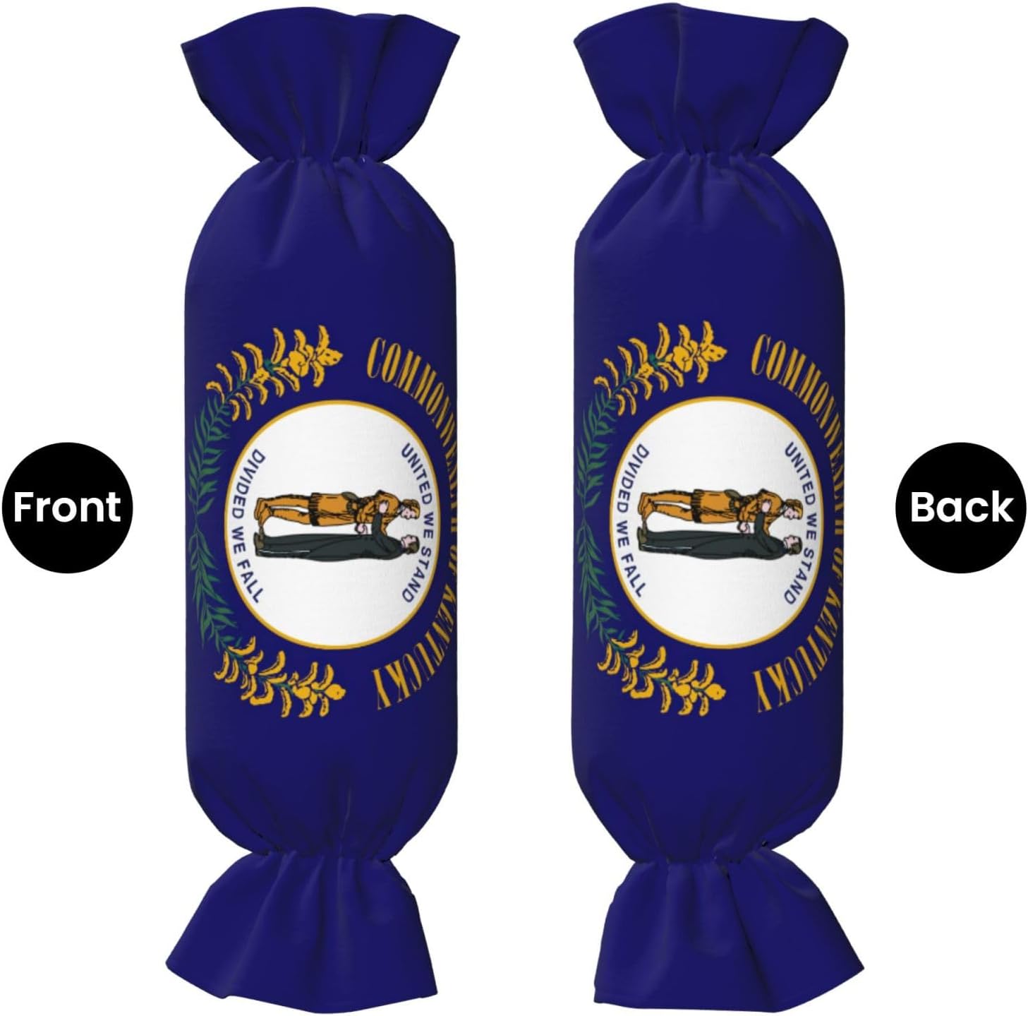 Kentucky State Flag Print Candy Cylindrical Pillow Eco-Friendly Round Bolster Bedroom Travel Versatile Use