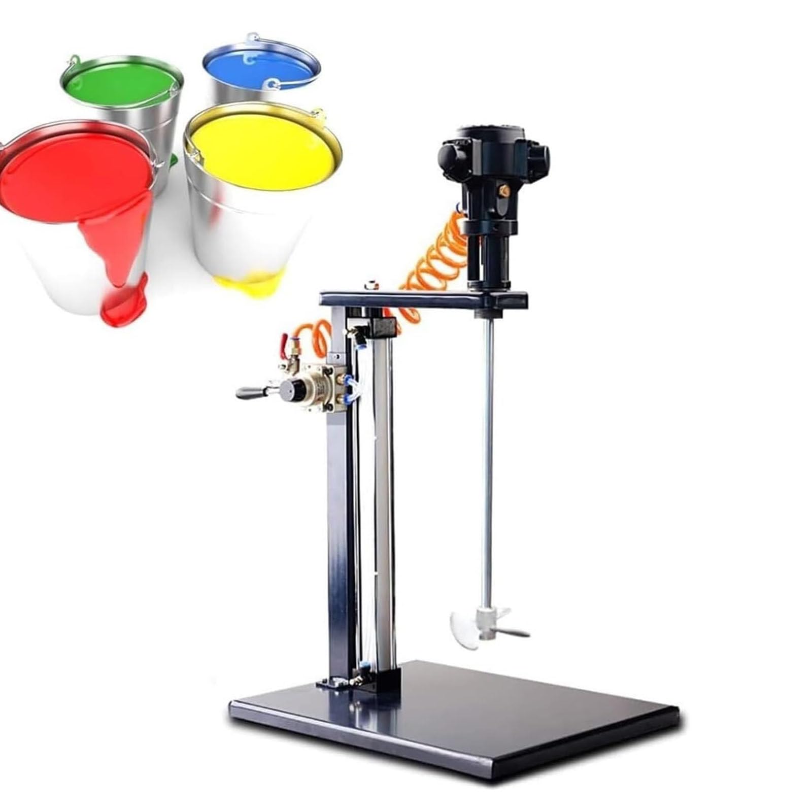 Máquina mezcladora de pintura neumática - Máquina automática de agitación de pintura de 5 galones con soporte ajustable para líquidos viscosos, tintas y tintes - Agitador de aire para una mezcla