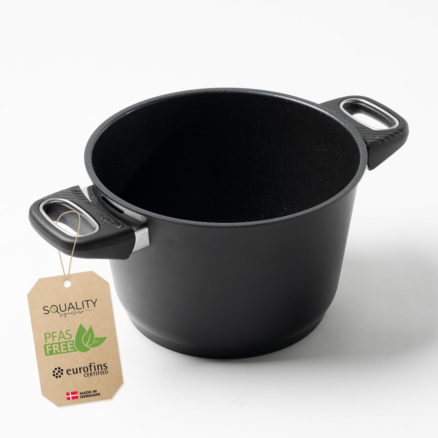Premium Kochtopf Induktion 20 cm & 2,5l PFAS frei – Kochtopf klein | Milchtopf | Non Stick Topf Induktion | Antihaft aus Dänemark | Ofenfest bis 260 °C | Gesundes Kochen ohne Schadstoffe