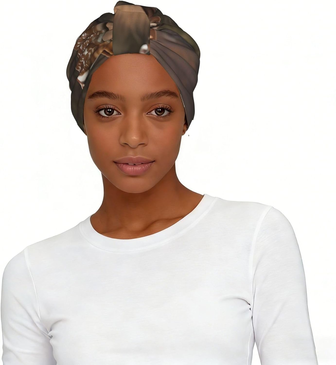 Deer Hunting Print Universal Stretch Lady Headscarf Hat Everyday Beach Vacation Hair Accessory Gift Black