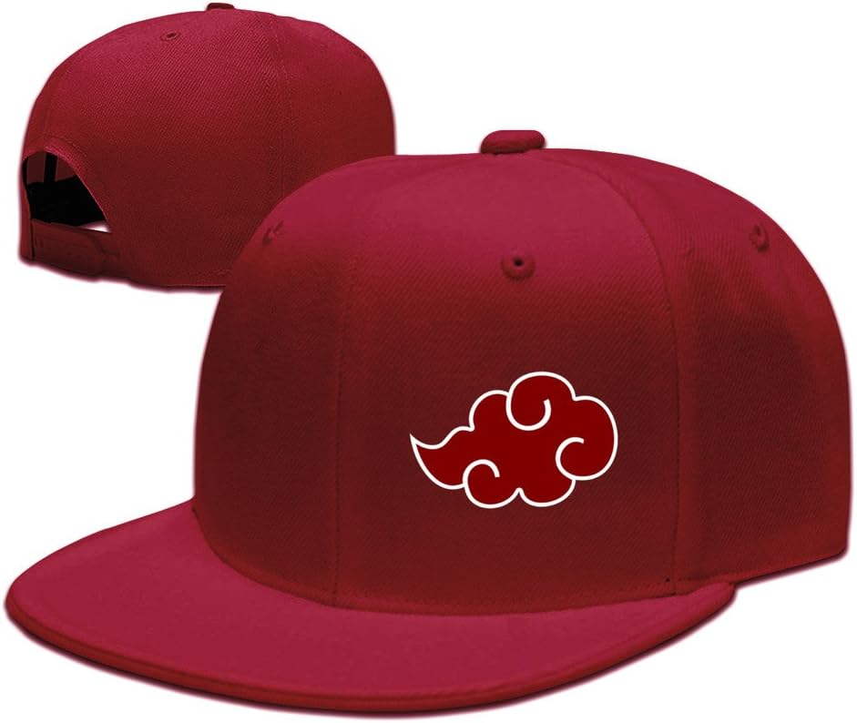 Fadah Naruto Akatsuki Clouds Custom Unisex Adjustable Summer Baseball Snapback Hip Hop Cap Hat Red
