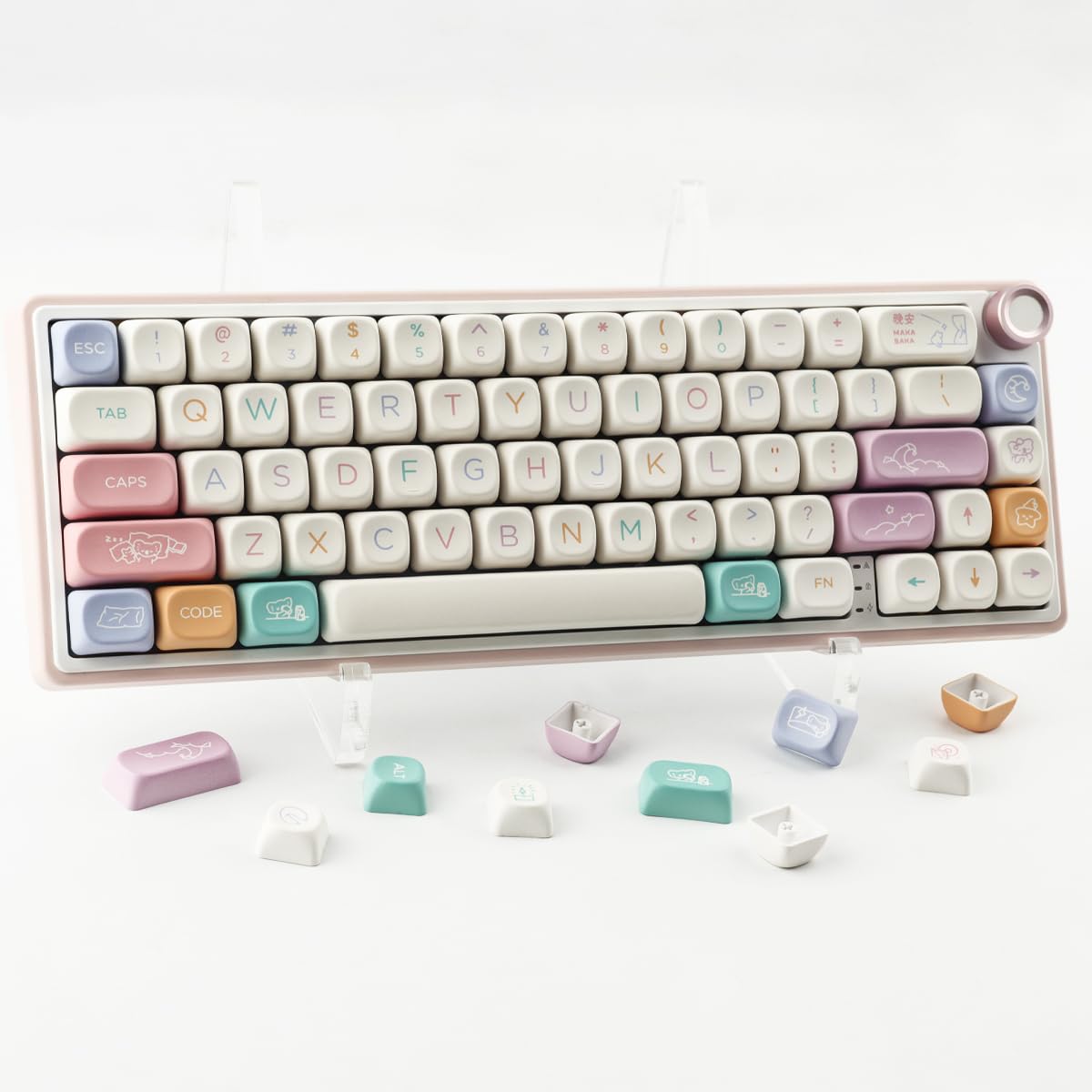 Tsungup Lot de 126 touches personnalisées en PBT 60, 65, 75 %, Dye-Sub pour claviers mécaniques Cherry Gateron MX Swithes