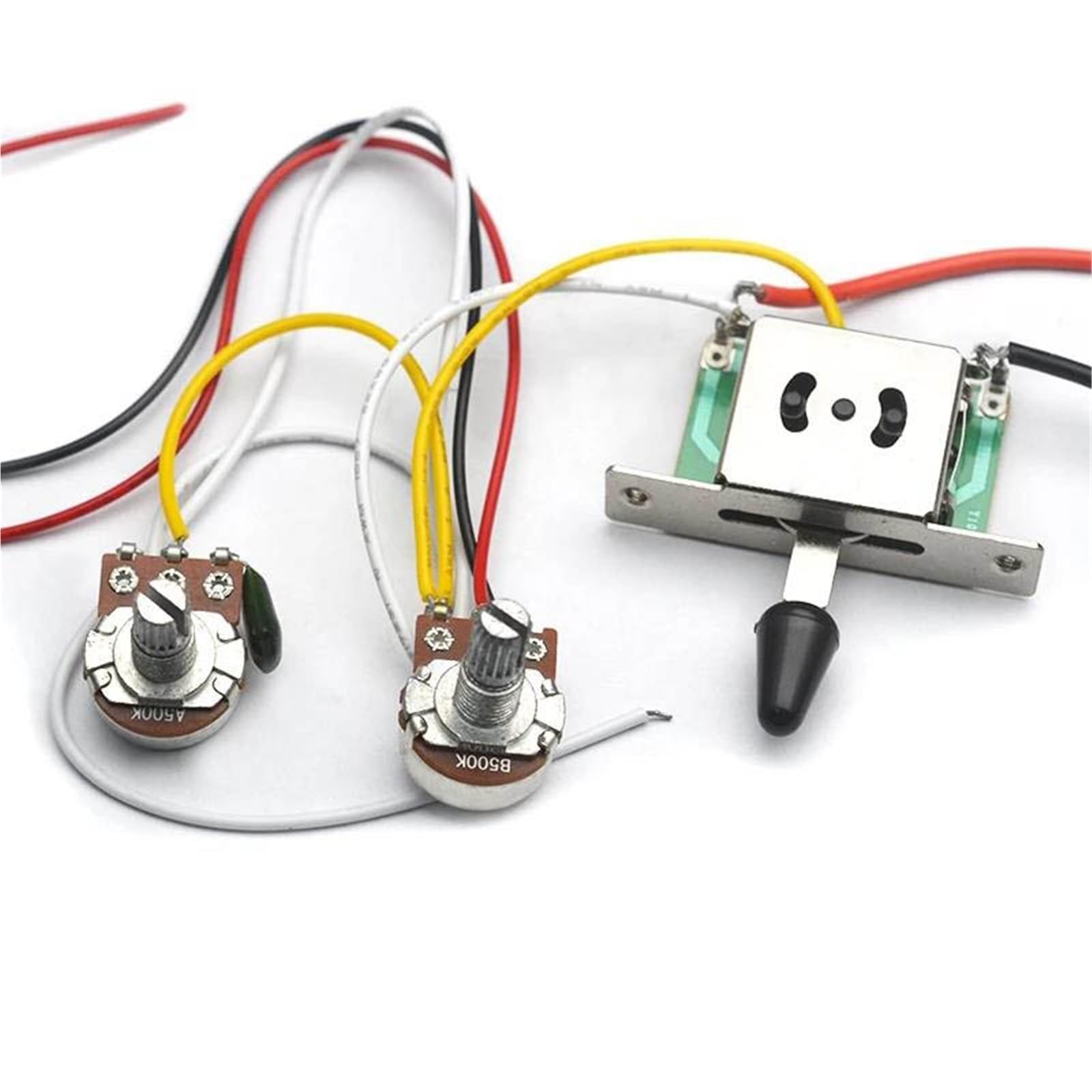 Pastillas De Guitarra Con Interruptor De 3 Vías Potenciómetro De 500 K Arnés De Cableado 1T1V