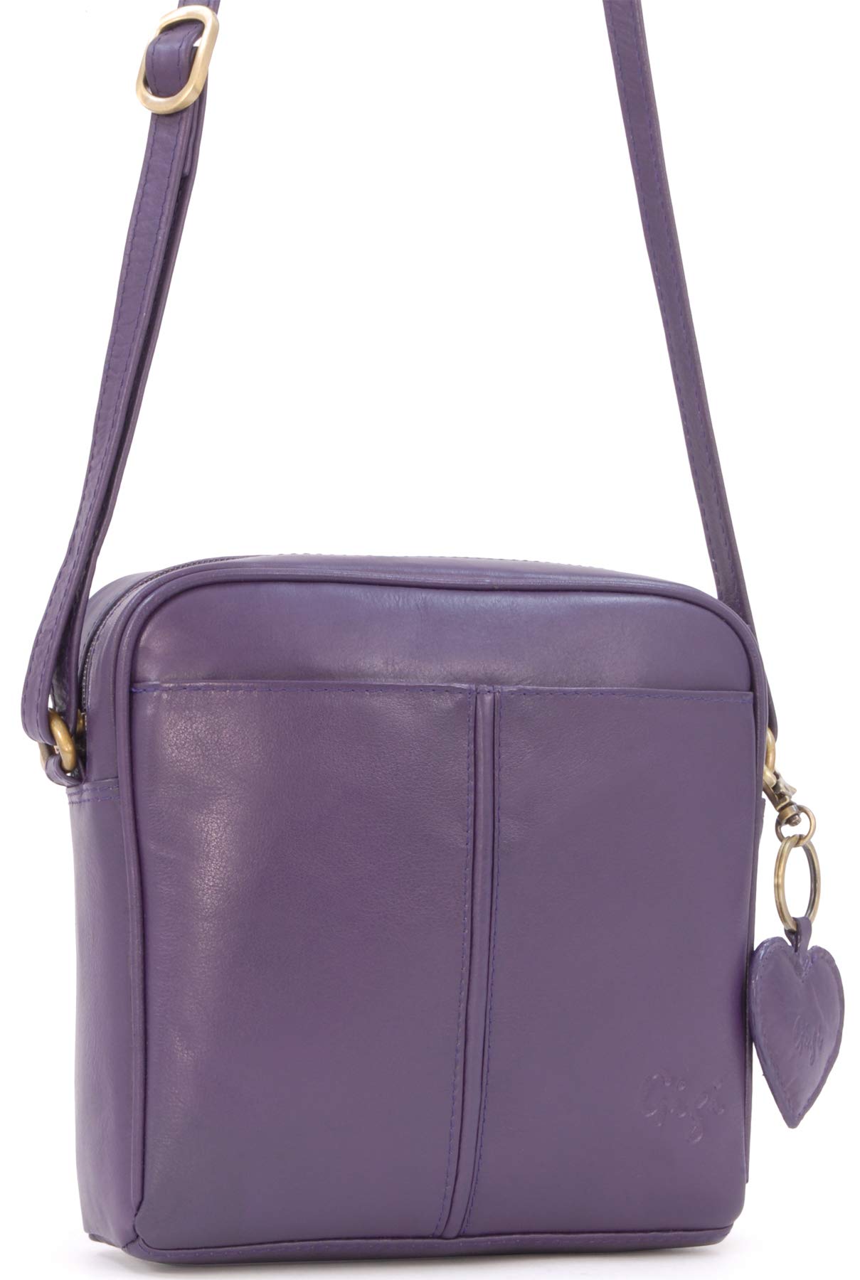 Gigi - Bolso Bandolera Pequeño de Piel Auténtica - Bolsito Cruzado con Correa Ajustabl - Bolso de Mano para Mujer - Othello 22-29