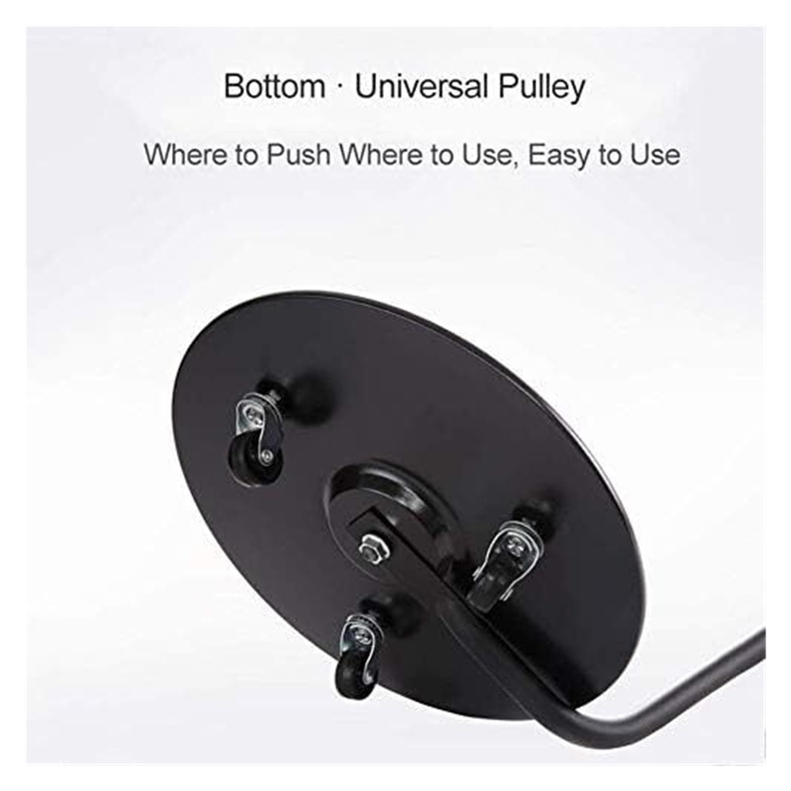 DARZYS Telescoping Inspection Mirror, Adjustable Telescopic Handles, Mirrors with Wheels and LED Lights with A Diameter of 12 Inches