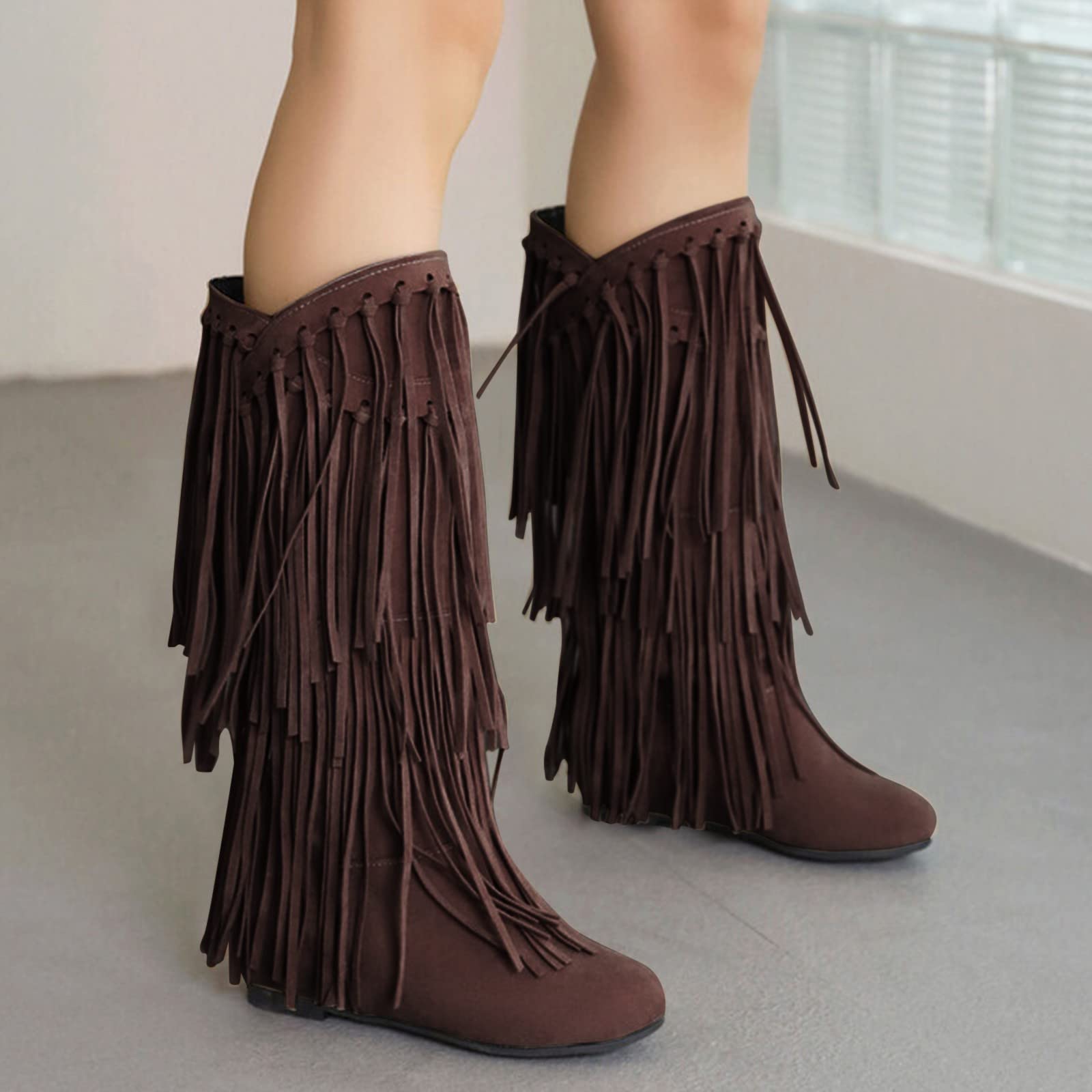 Stivali Texani Donna - Con Design Classico A Punta O Tonda Finiture In Cuoio O Similpelle Di Qualità Perfetti Per Abbinamenti Country Western O Look Rustico Chic