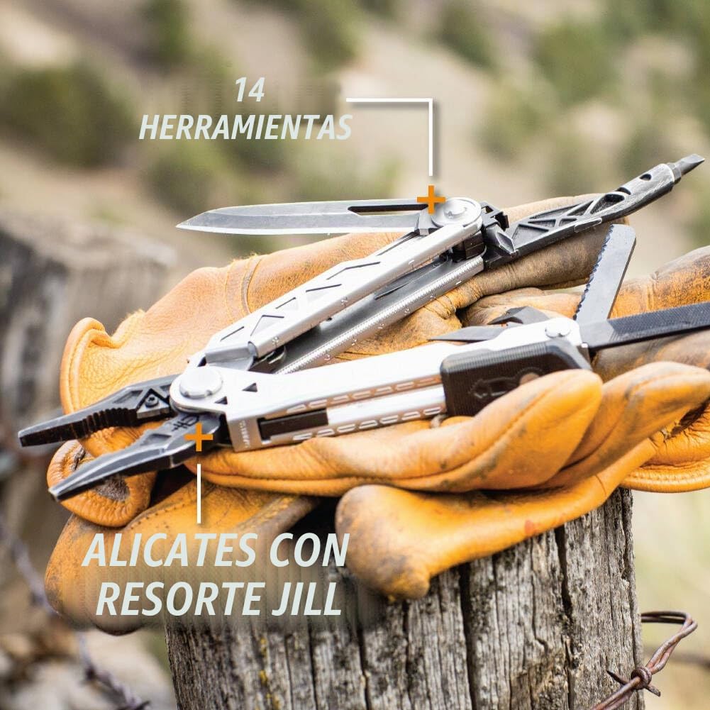 Gerber Herramienta multifuncional con clip de bolsillo | Con funda protectora (Global Box), 14 funciones, Gris, 31-003613