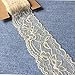 Lace Realm 2″×10 Yards Stretch Floral Pattern Lace Ribbon Trim Lace for Headbands Garters Decorating Floral Designing & Crafts(Ivory)