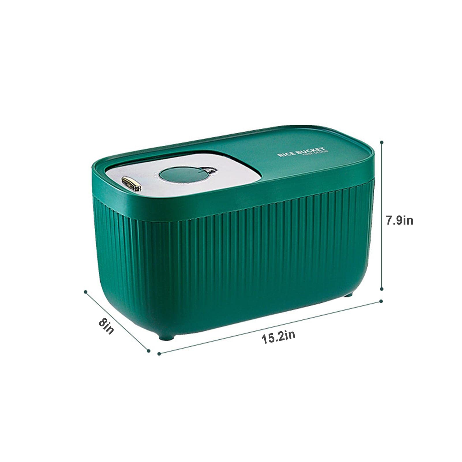 Contenedor de arroz dispensador de cereales, contenedor de alimentación de 15 kg, contenedor de alimentos secos, cubo de arroz sellado, apto para almacenar alimentos para gatos, comida
