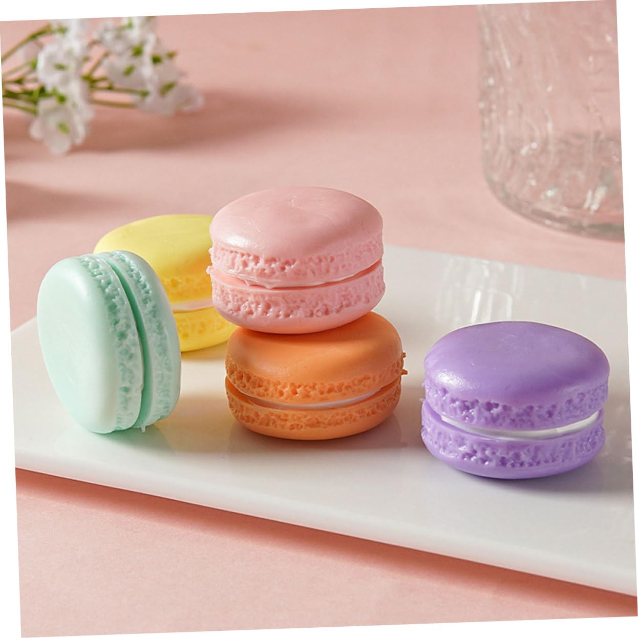 Amazon.co.jp: 5個 マカロン飾り リアルなカップケーキパン デザートの  