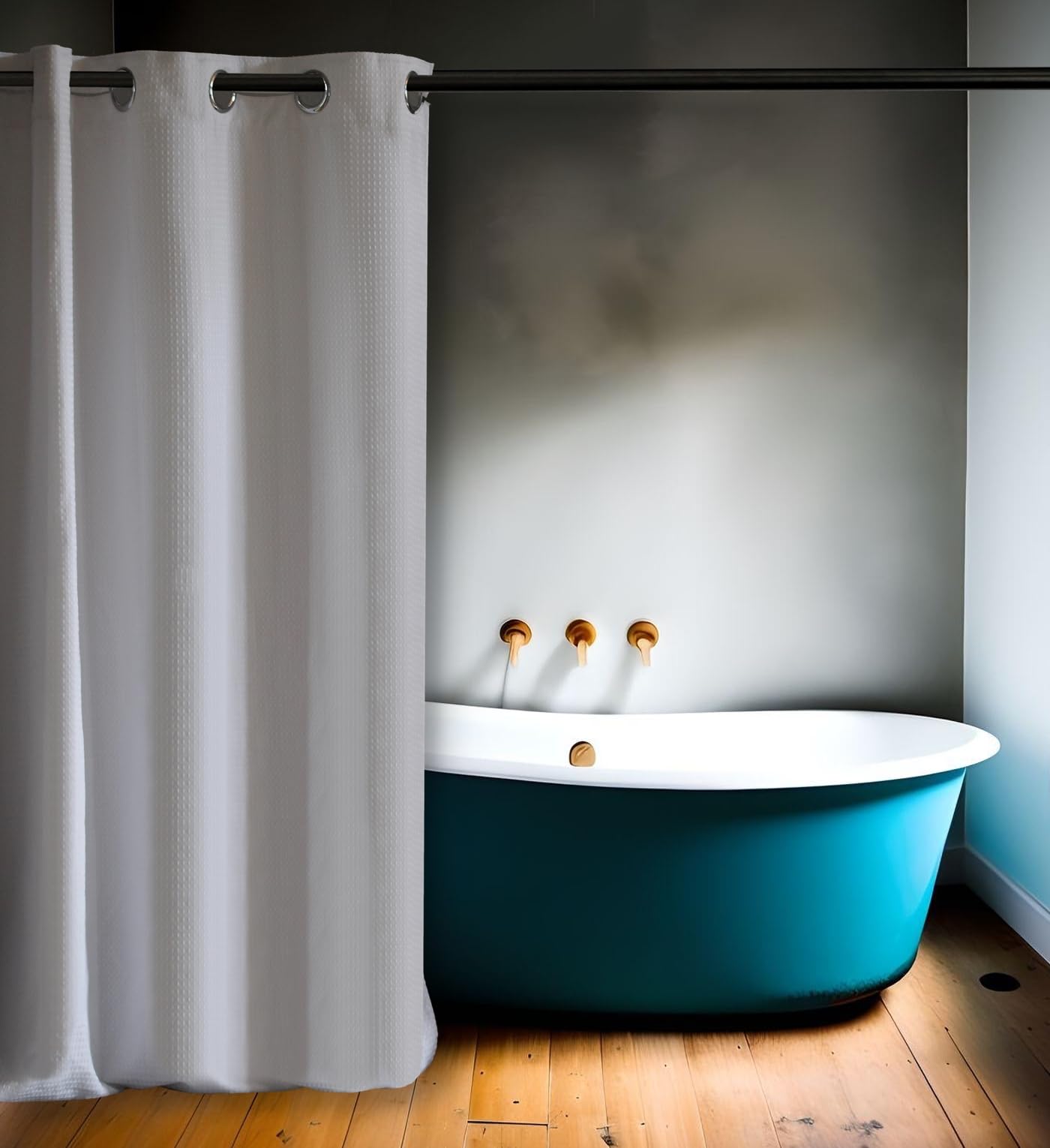 Asta Telescopica Per Tende Da Doccia - Nero, Regolabile 70-205 Cm, Sistema A Molla, Senza Fori - Foto 5