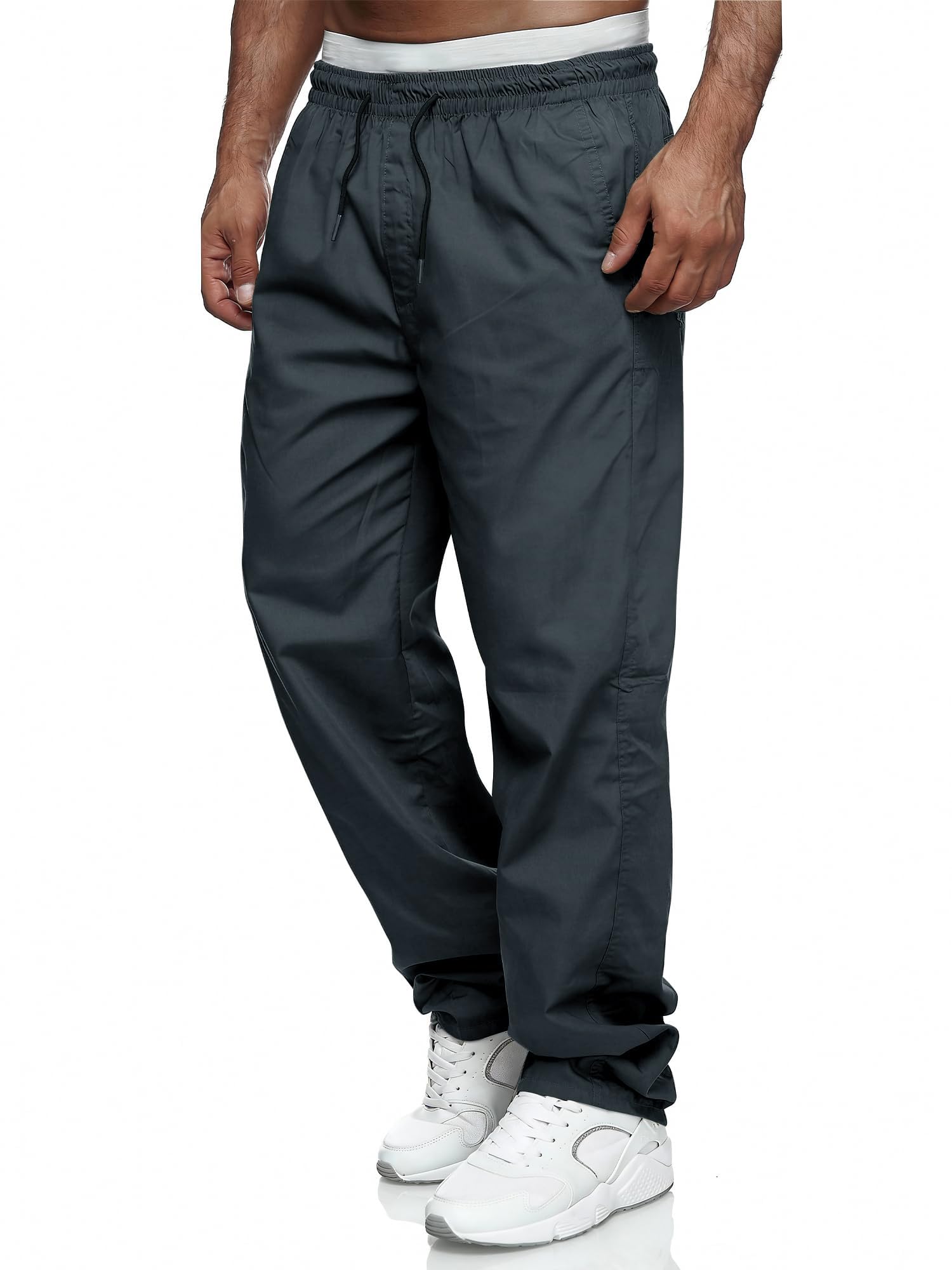 Men's Relaxed Fit Elastic Waist Casual Pants