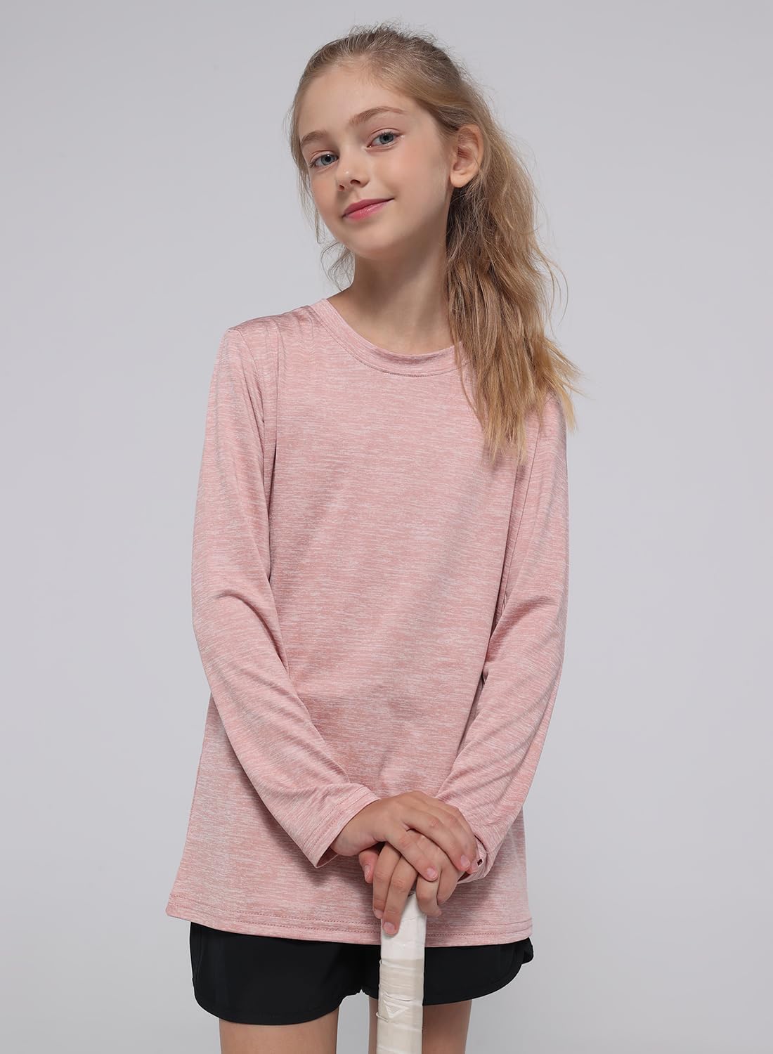 5 Pack: Youth Girls Long Sleeve Shirts Dry Fit Athletic T-Shirts Soft Active Performance Tees Tops for Kids Teens - Image 3