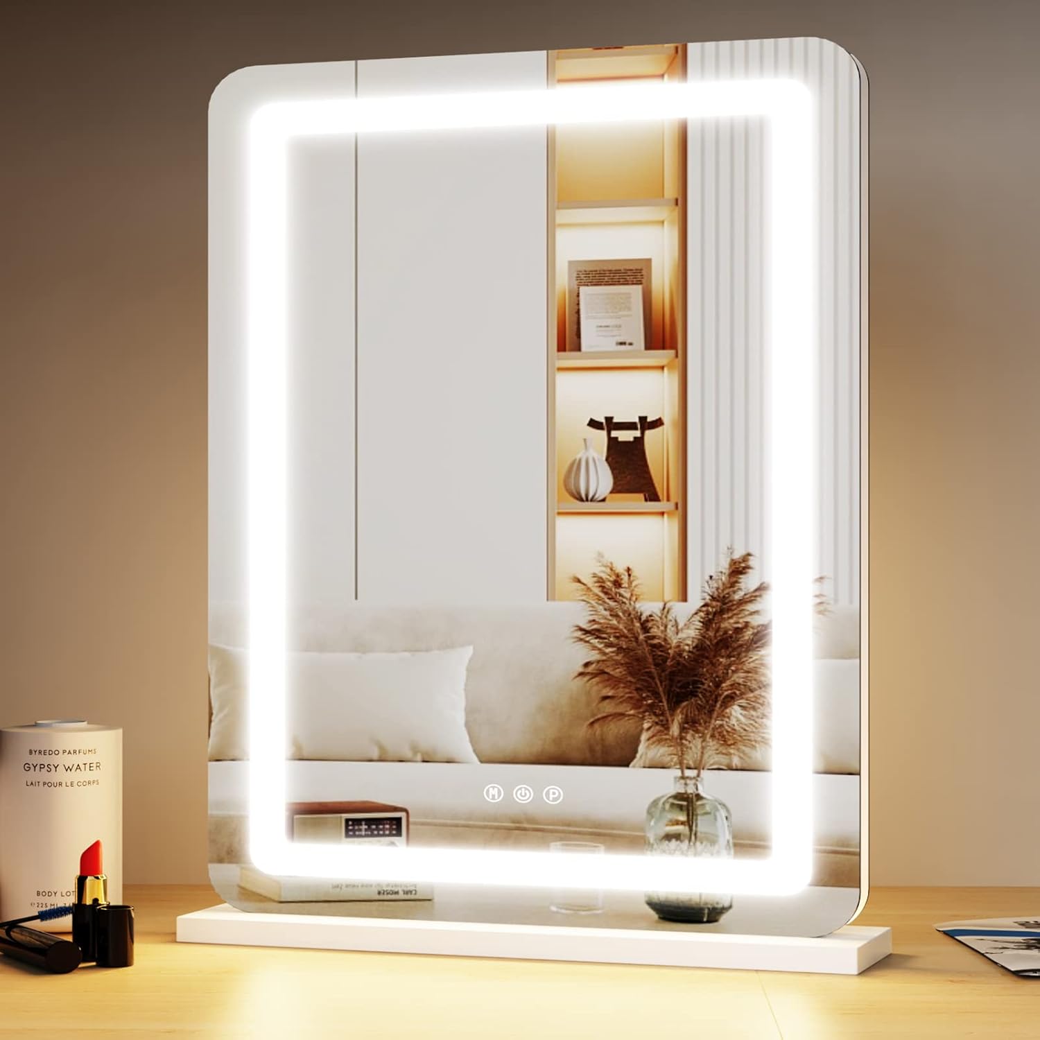 Gvnkvn 18" x 22" Vanity Mirror with Lights, LED Makeup